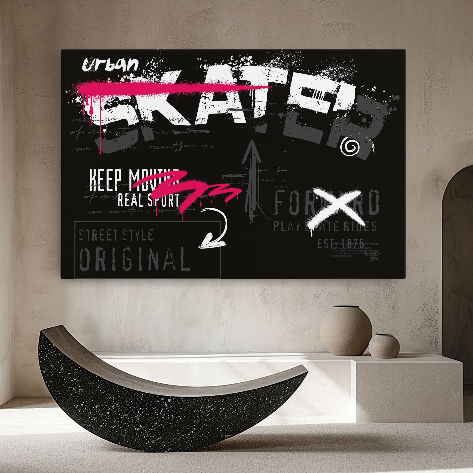 Картина на платно Skater Spray mockup 8