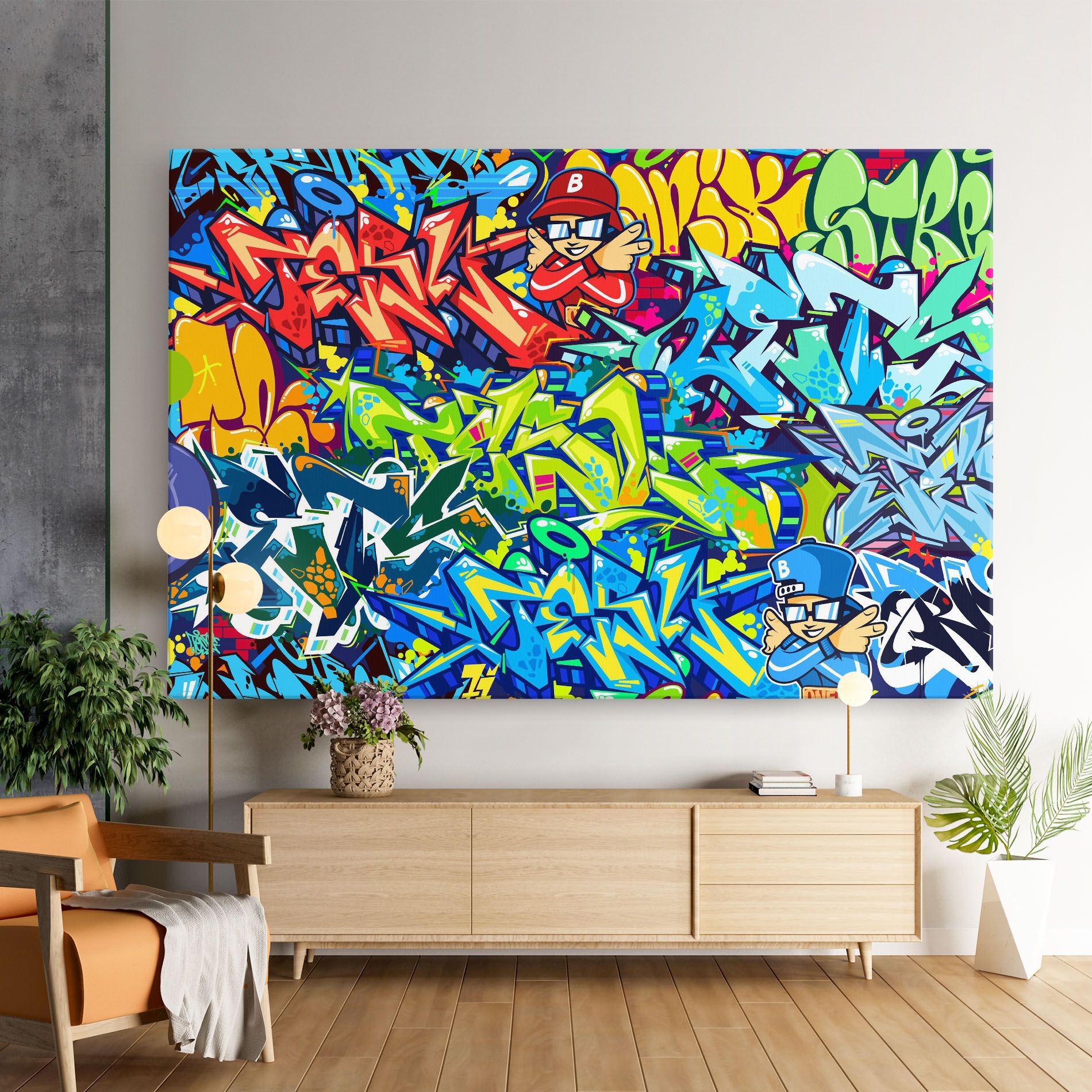 Colorful Graffiti mockup 9