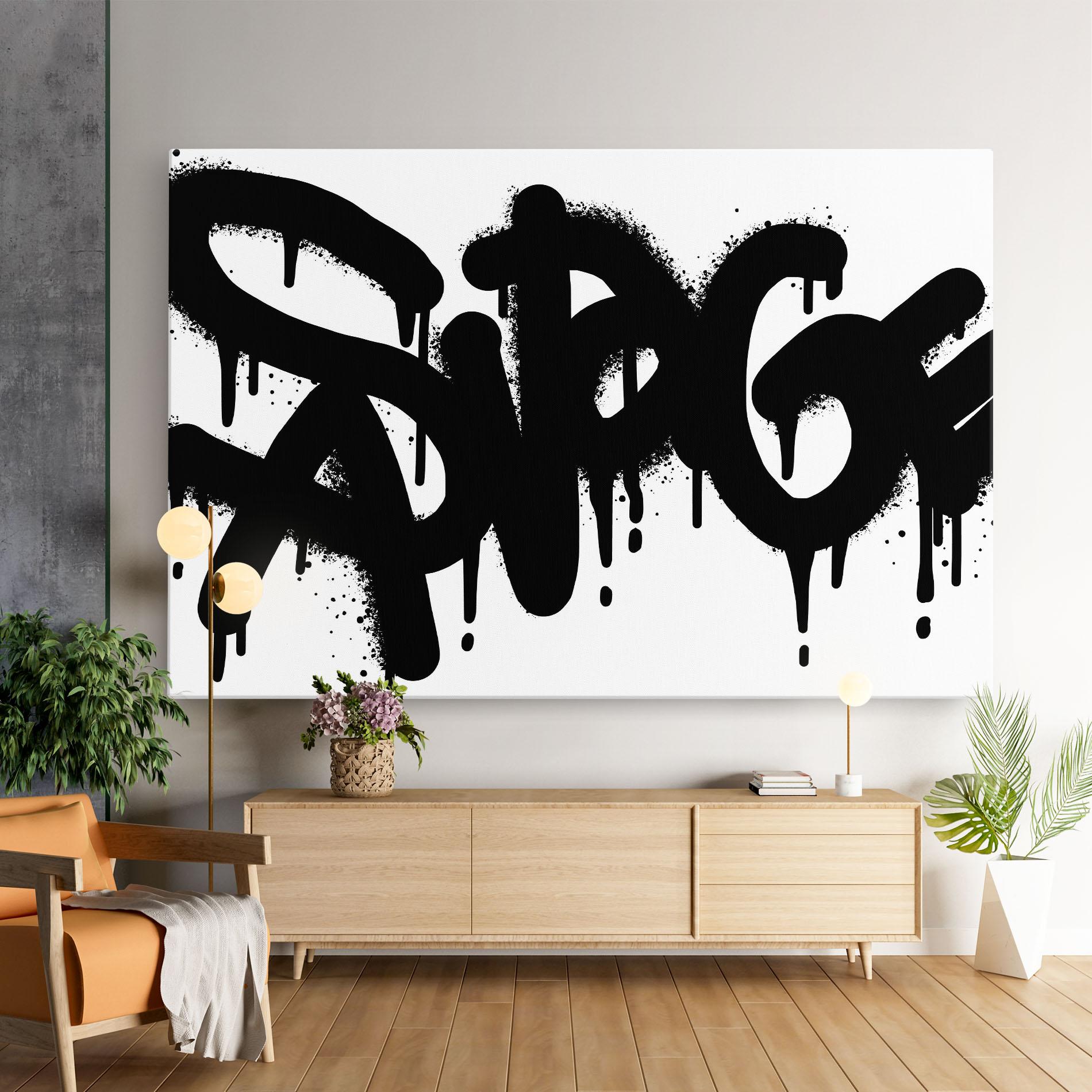 Картина на платно Graffiti Savage mockup 9