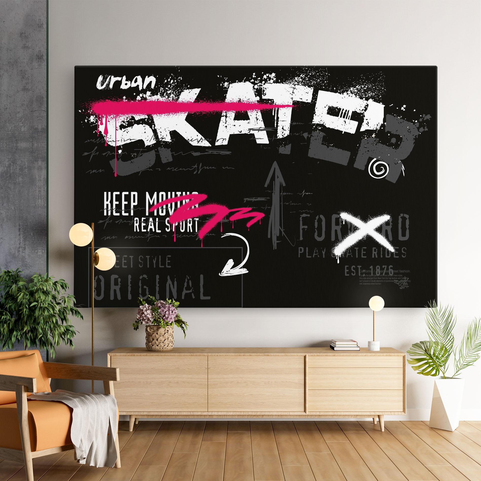 Картина на платно Skater Spray mockup 9