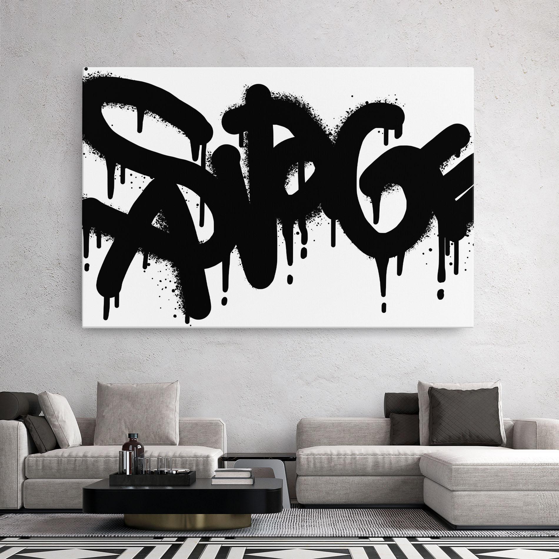 Картина на платно Graffiti Savage mockup 2