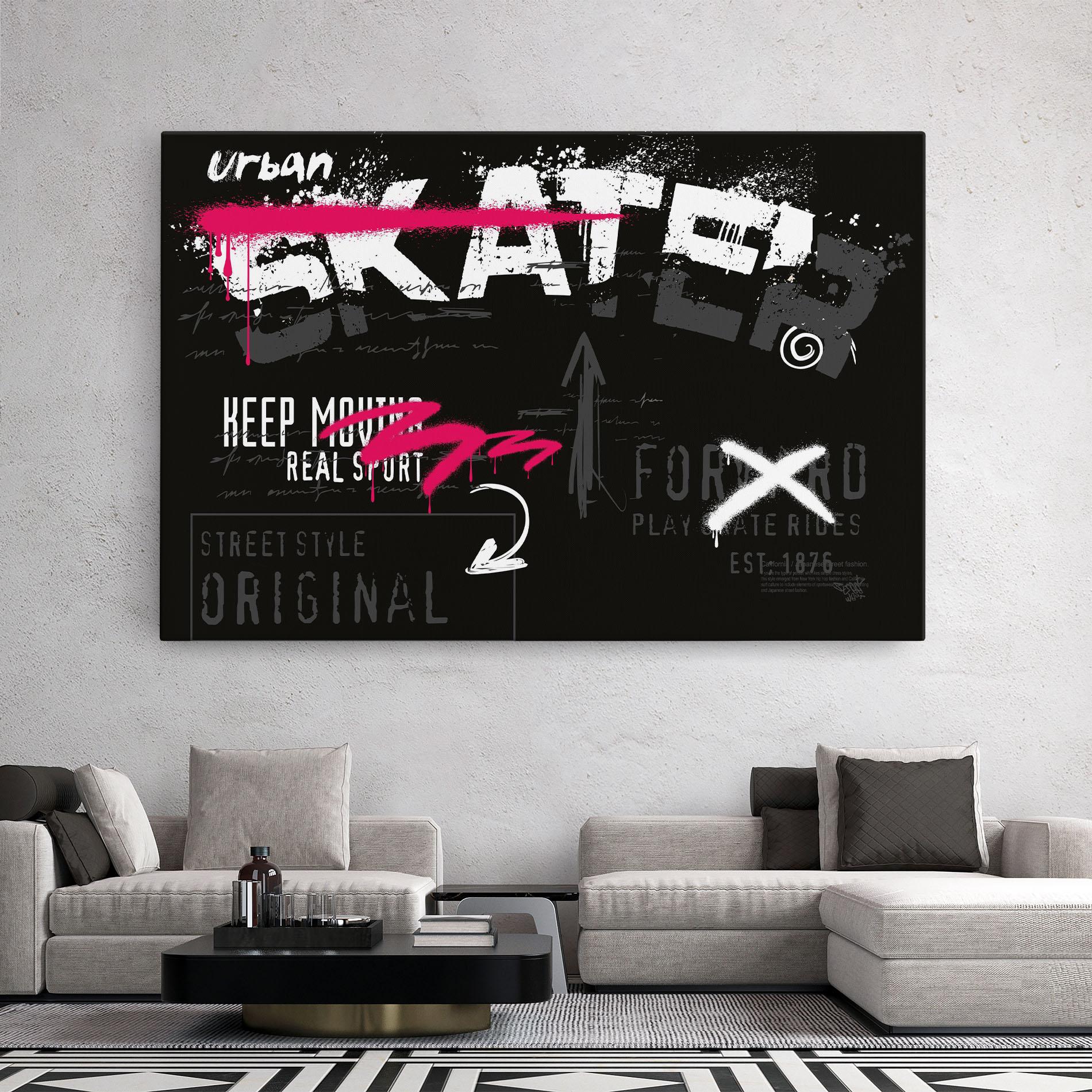 Картина на платно Skater Spray mockup 2