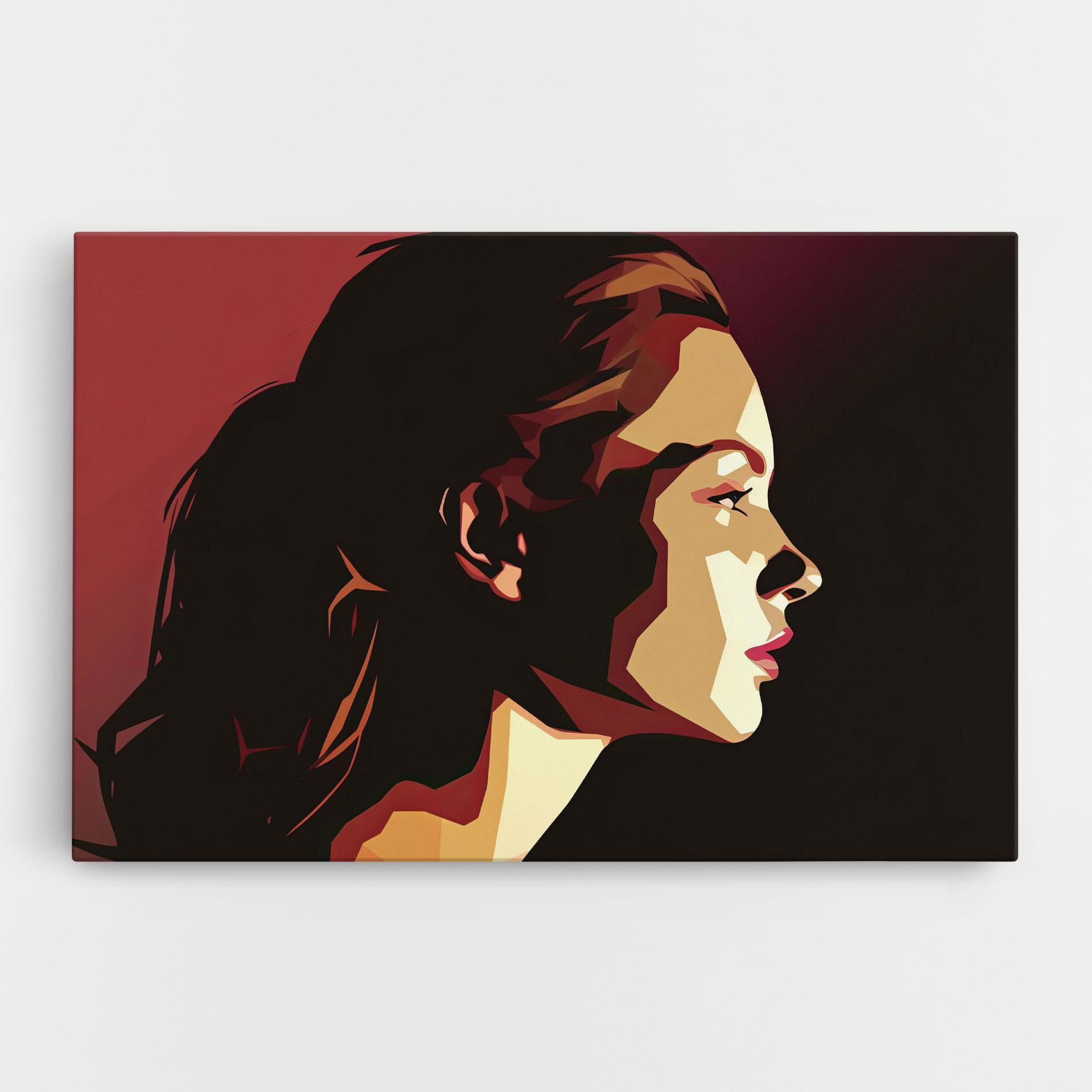 Картина на платно Cream Red Pop Art mockup 0