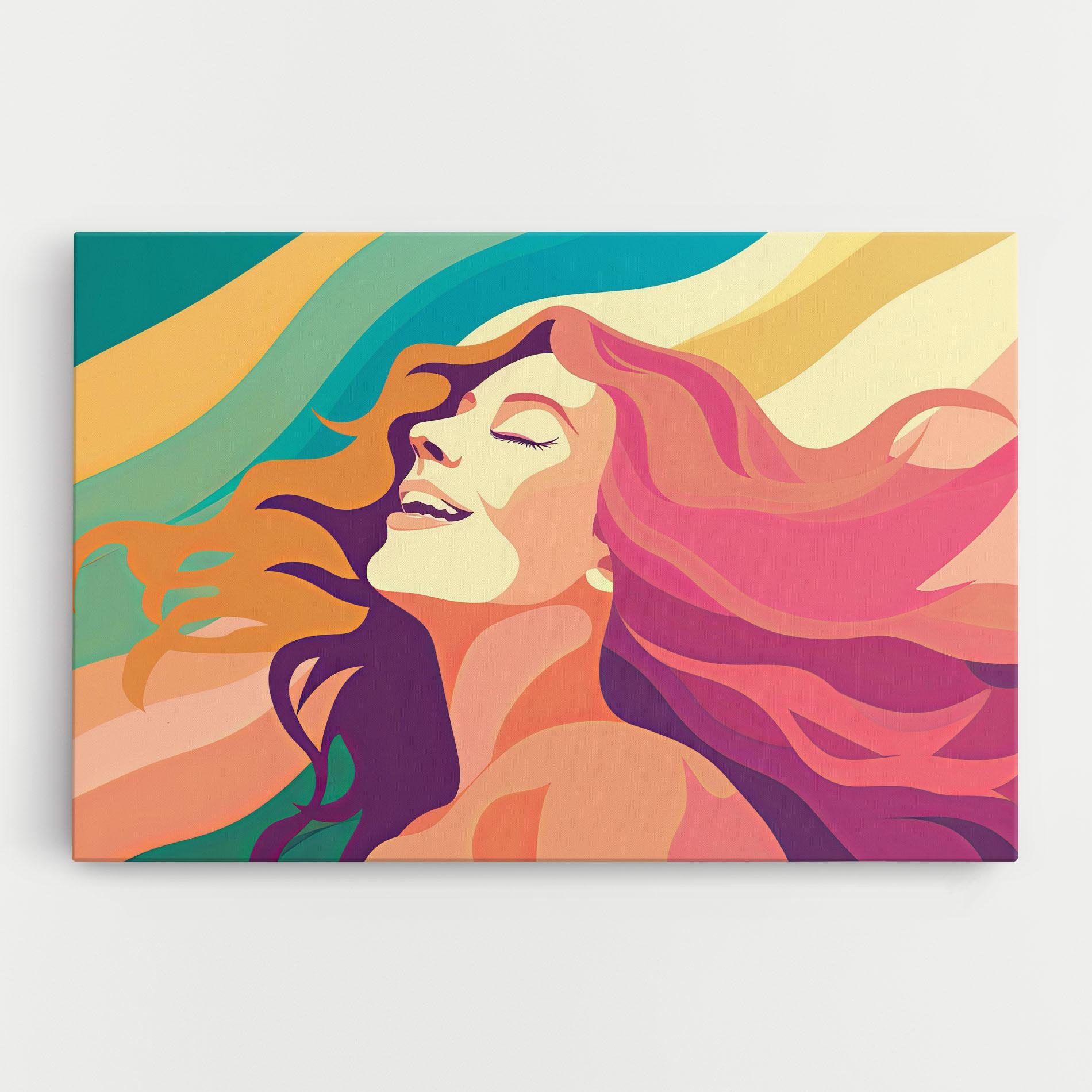 Картина на платно Pink Pop Hair mockup 0