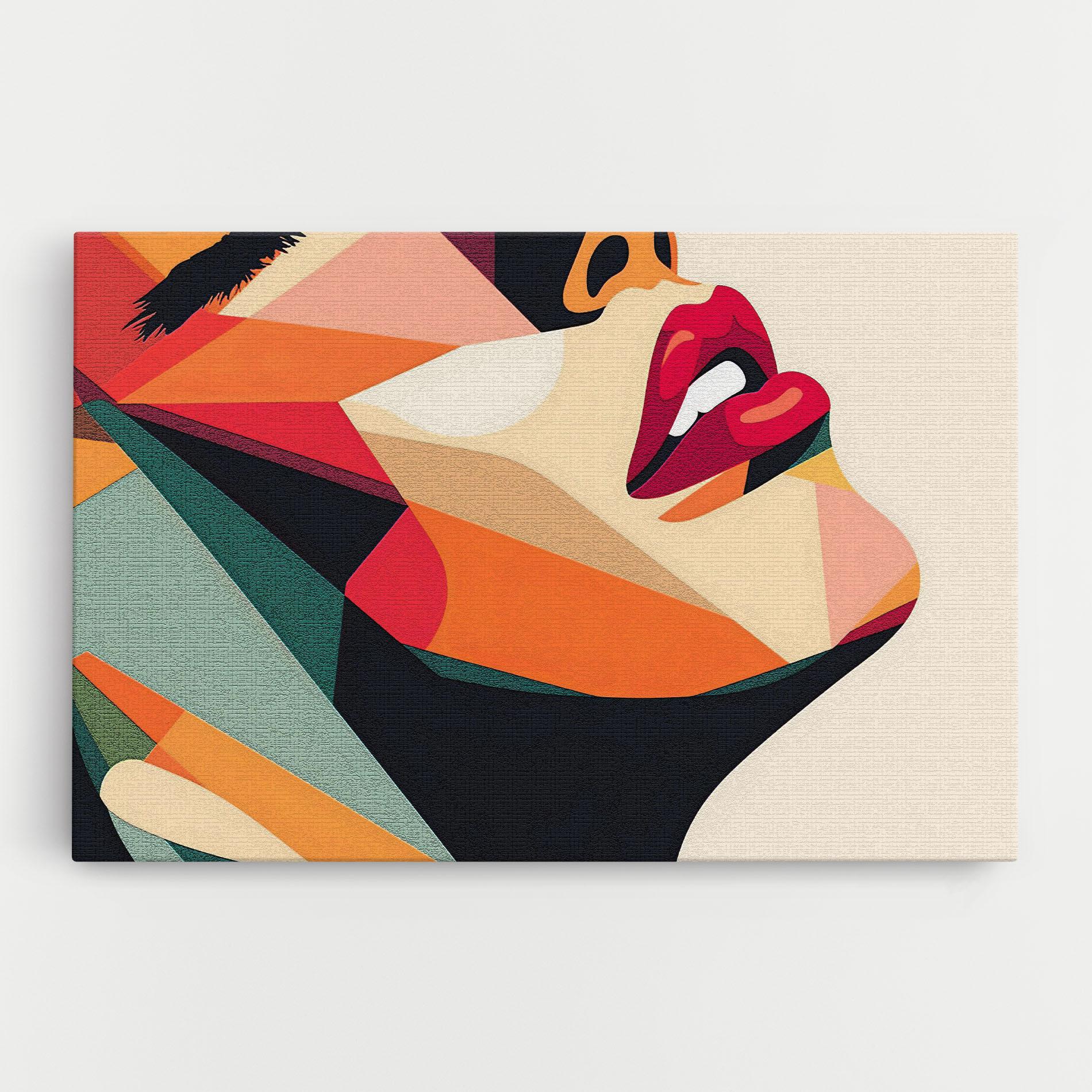 Картина на платно Pop Art Lips mockup 0