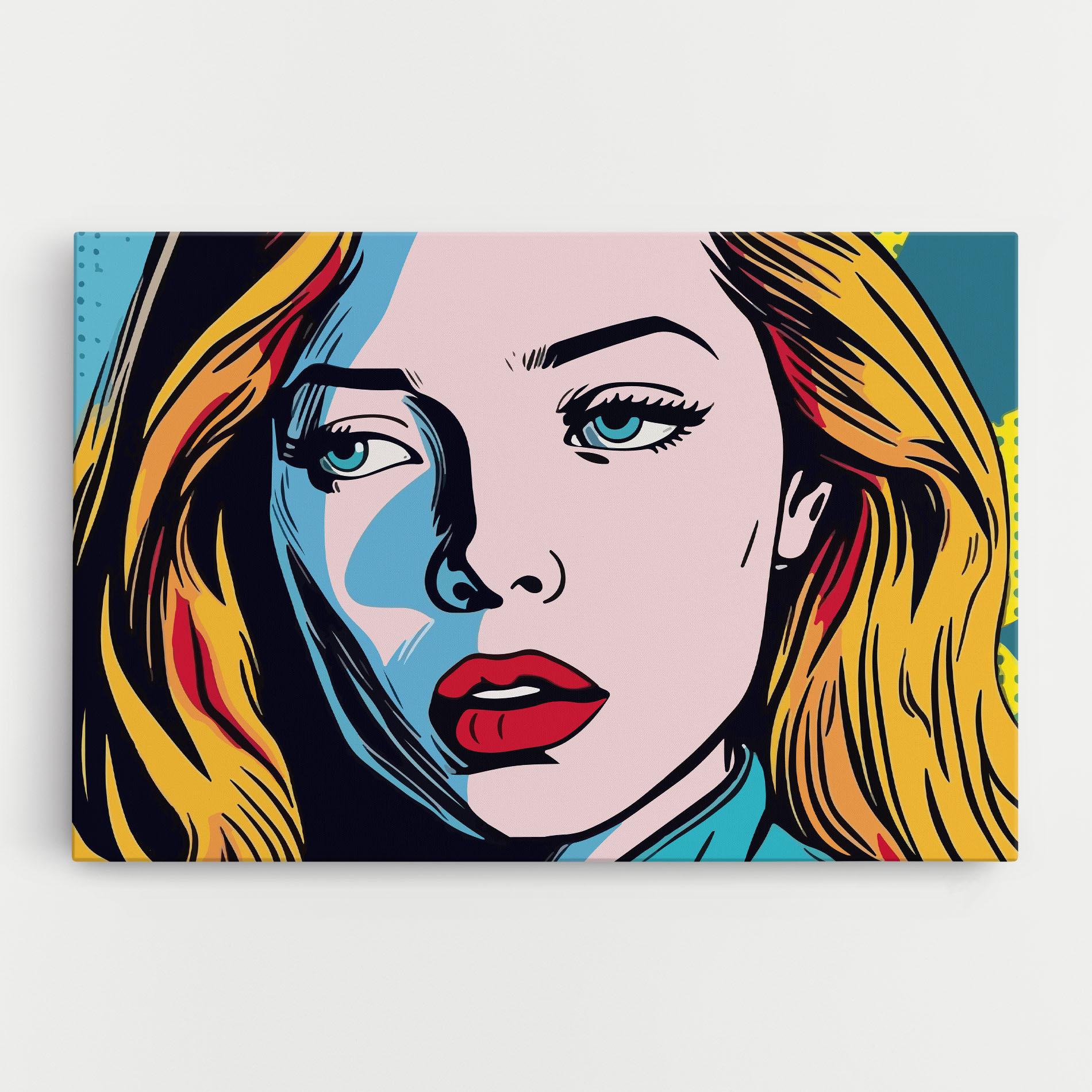 Картина на платно Pop Woman Art mockup 0