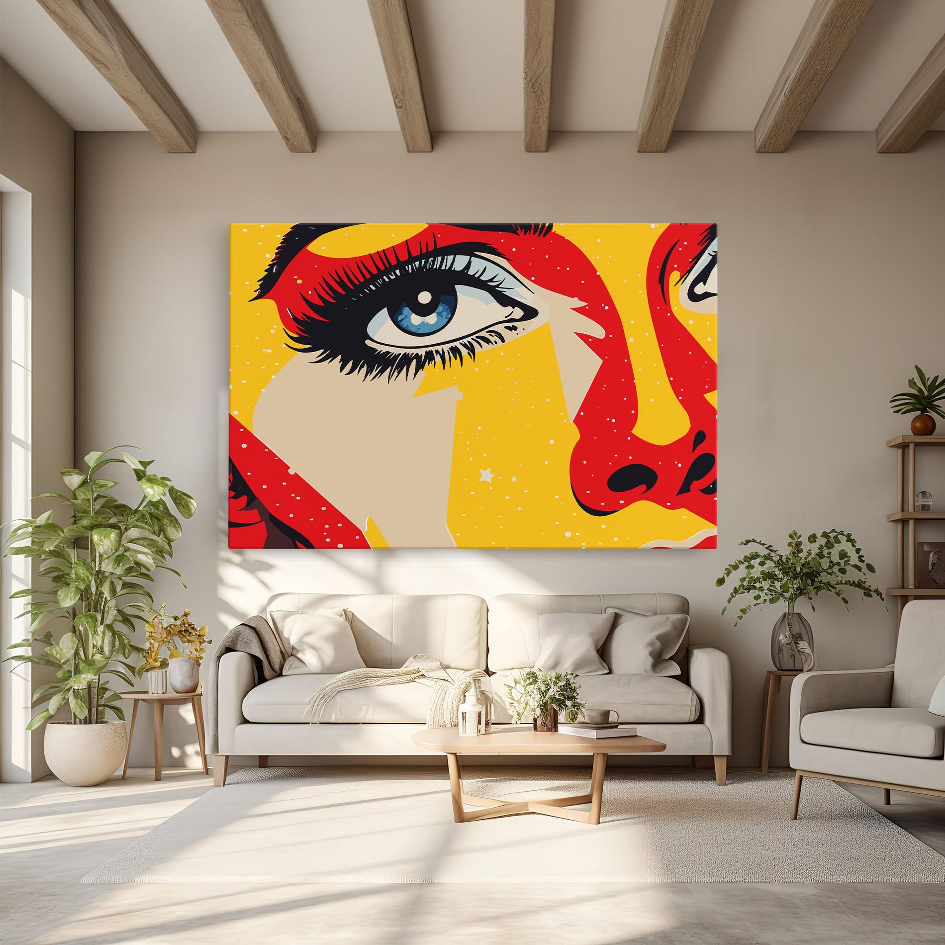 Картина на платно Blue Pop Eye mockup 6