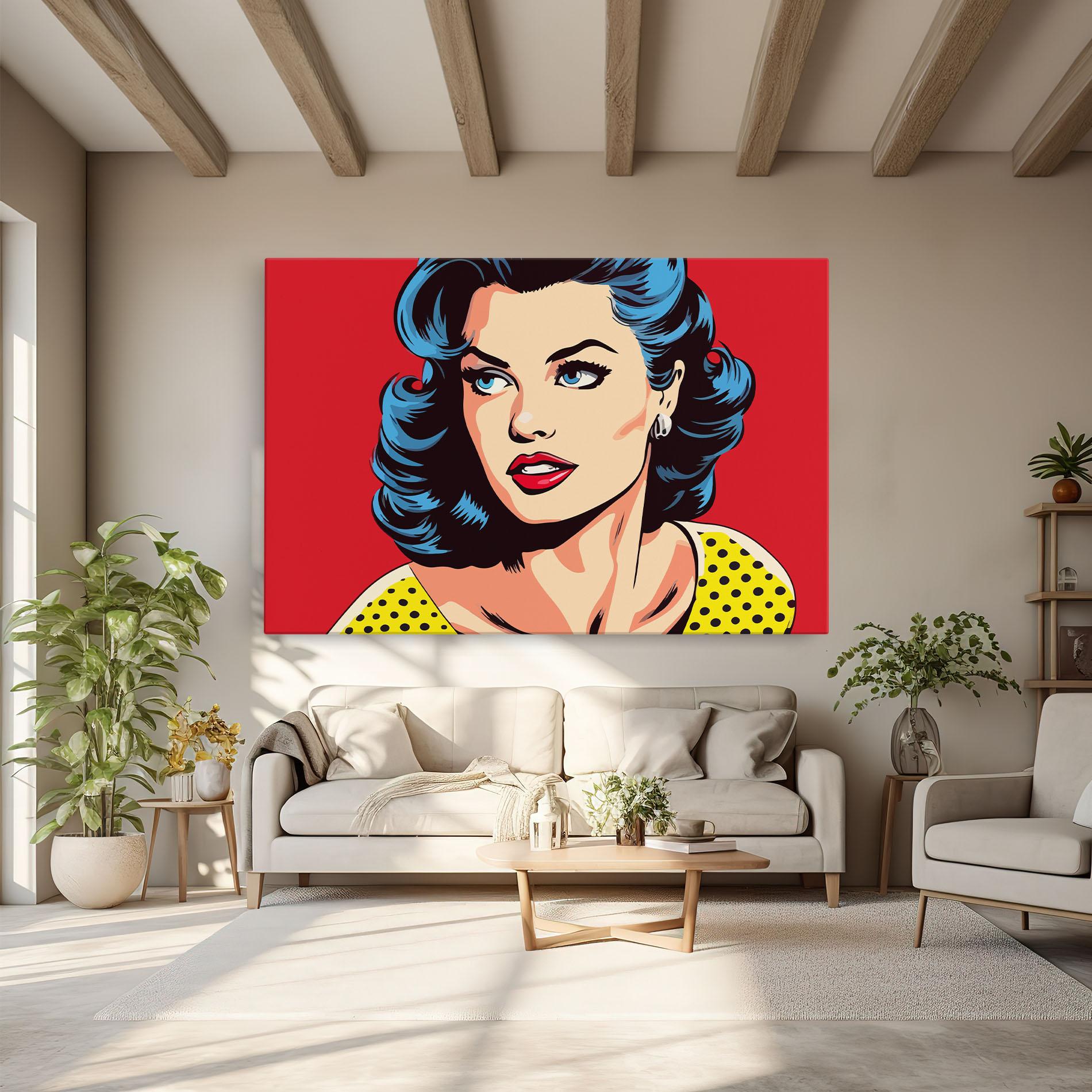 Картина на платно Blue Pop Eyes mockup 6