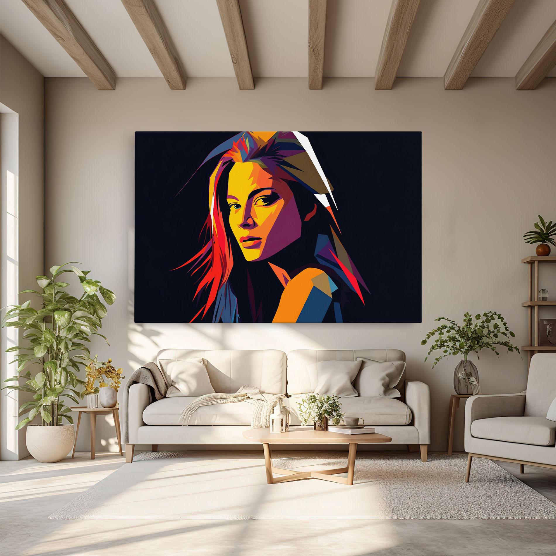 Картина на платно Orange Pop Light mockup 6