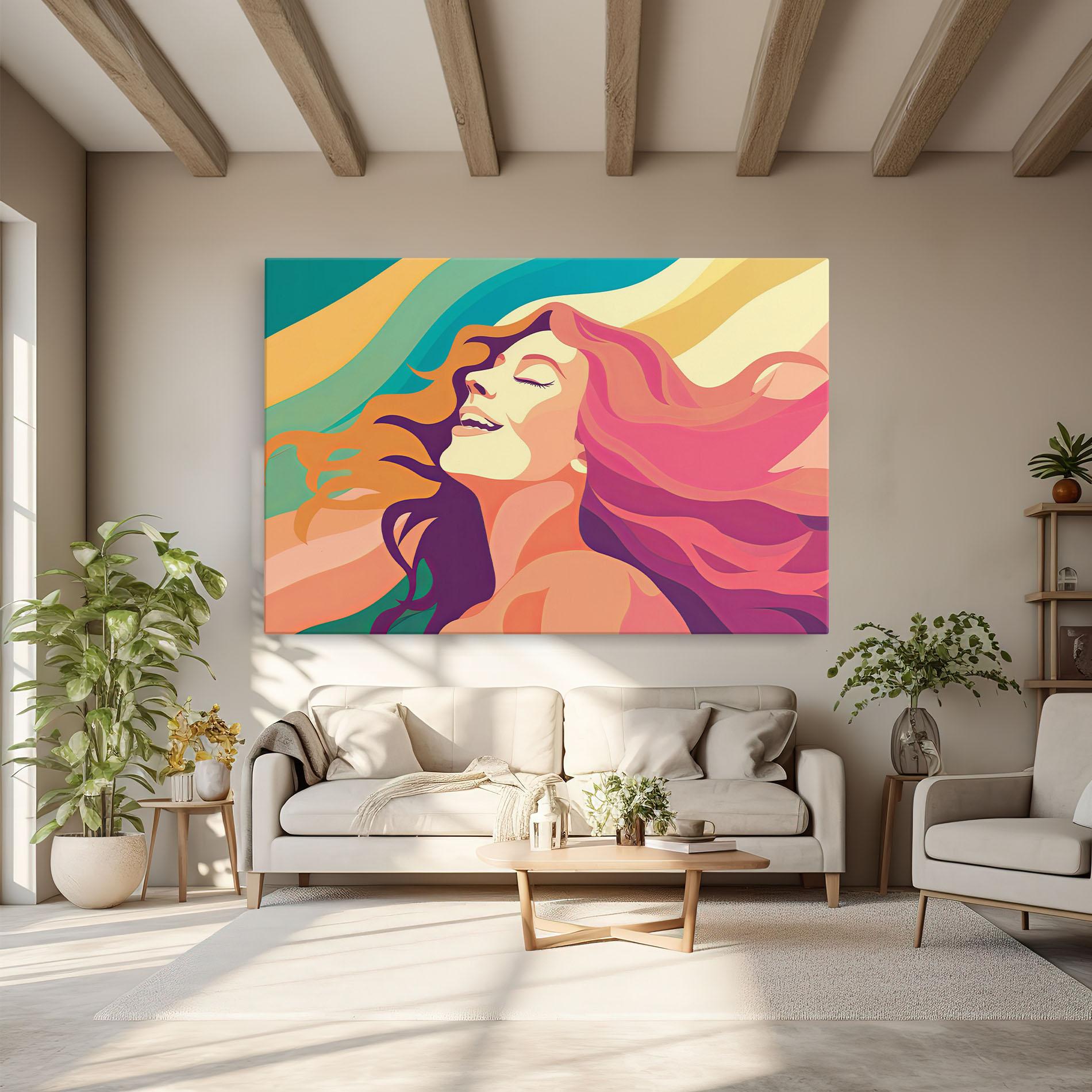 Картина на платно Pink Pop Hair mockup 6