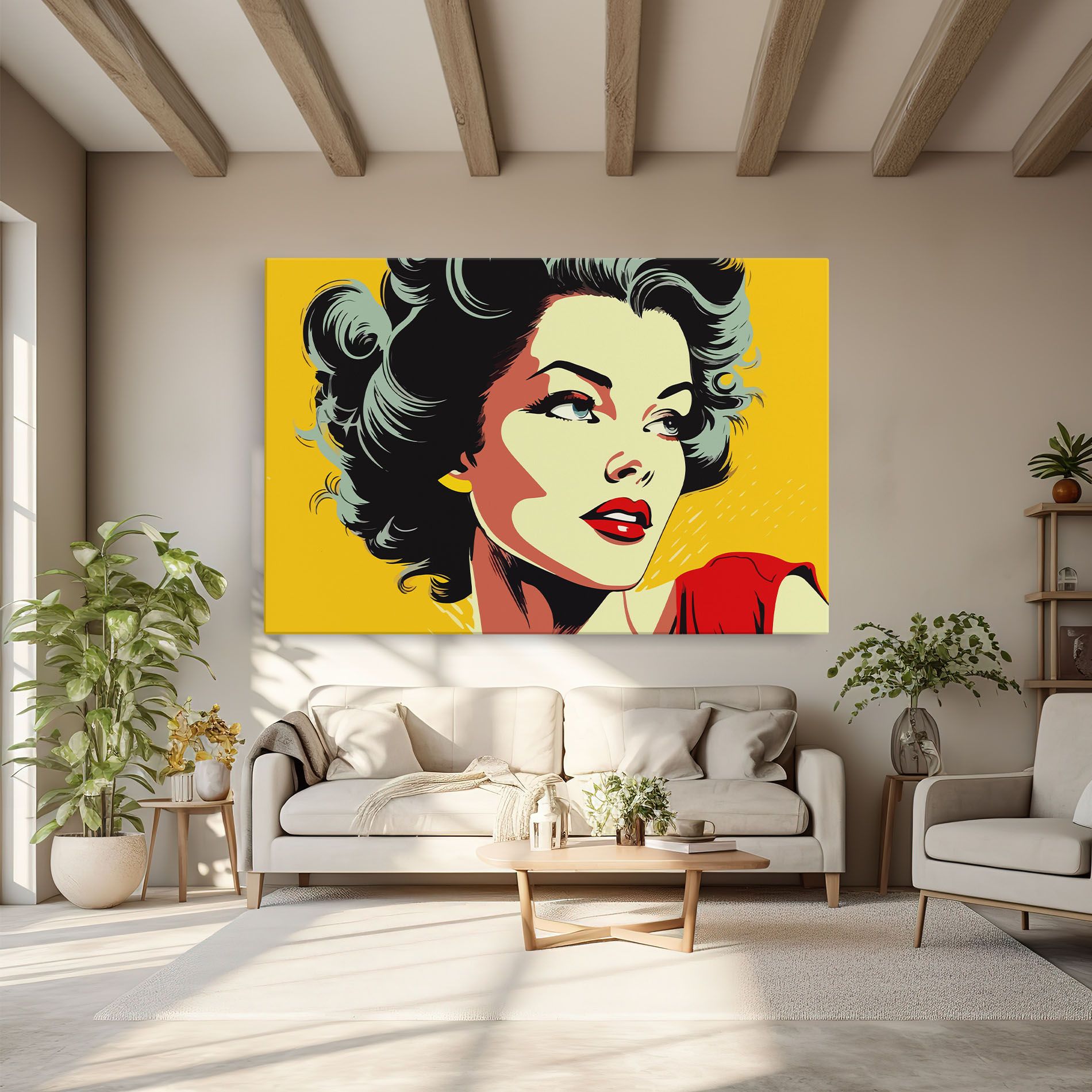 Pop Art Pretty Lady mockup 6