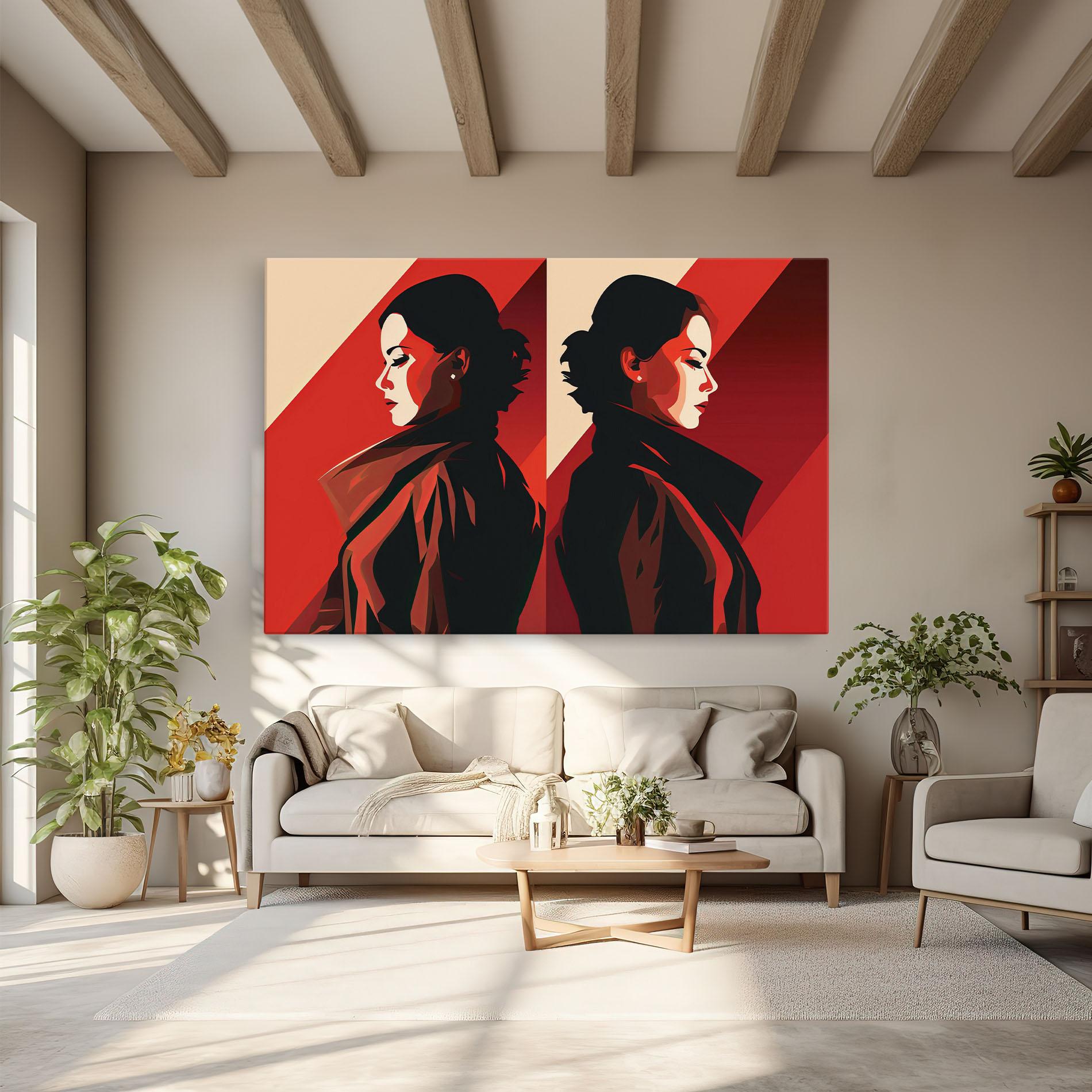 Картина на платно Pop Outfit Lady mockup 6