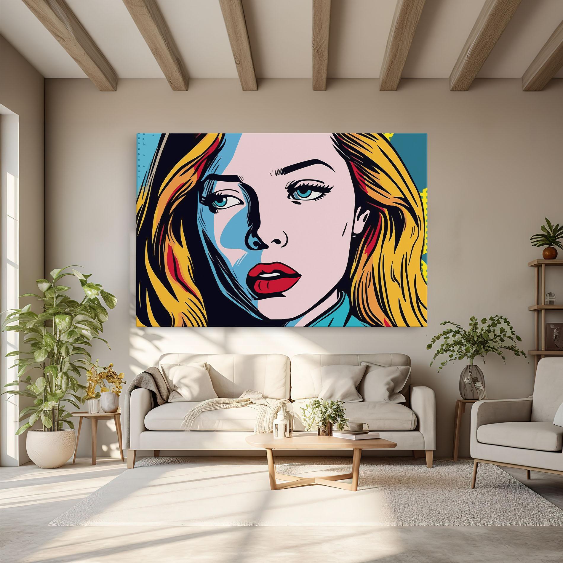 Картина на платно Pop Woman Art mockup 6