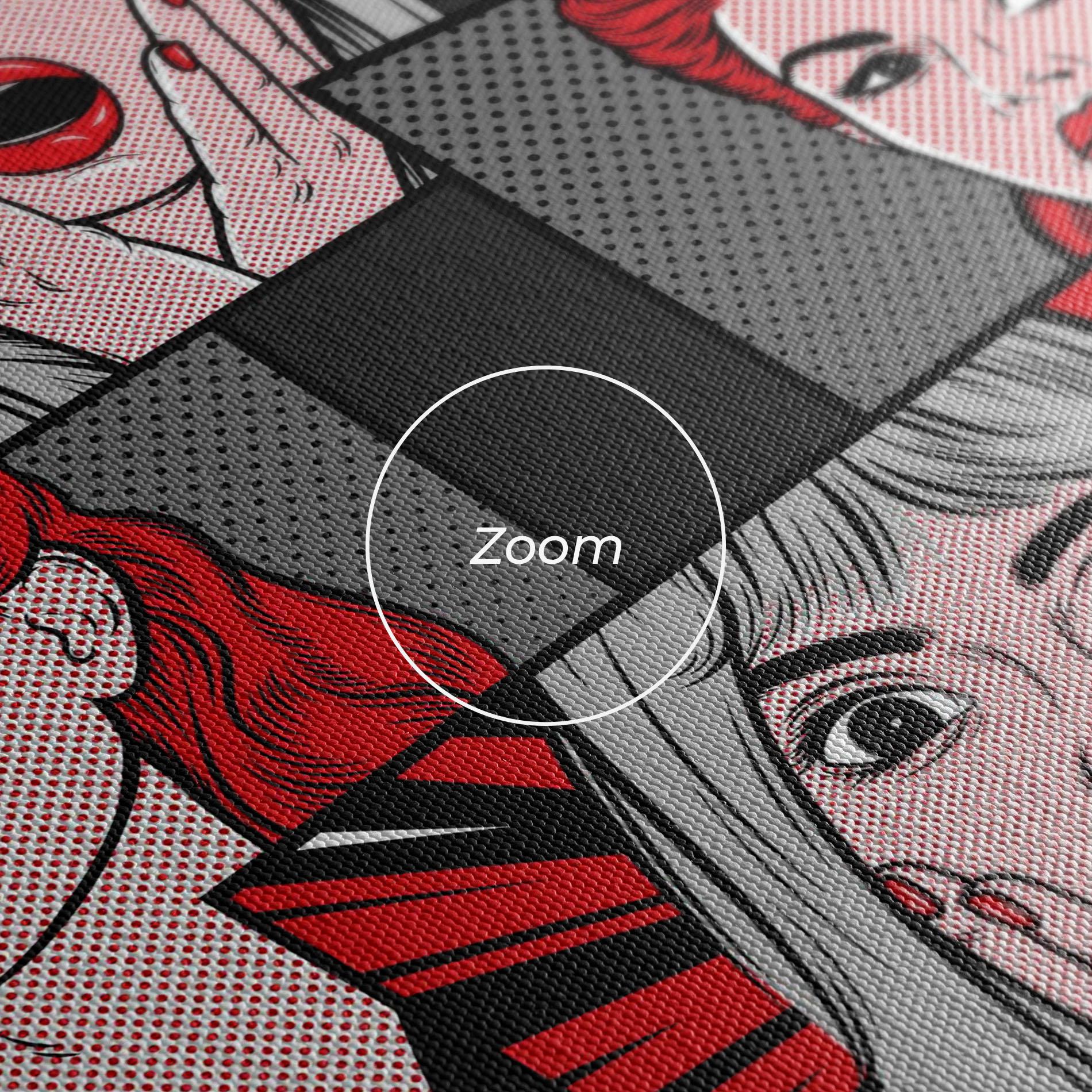 Картина на платно Grey Red Pop Art mockup 3