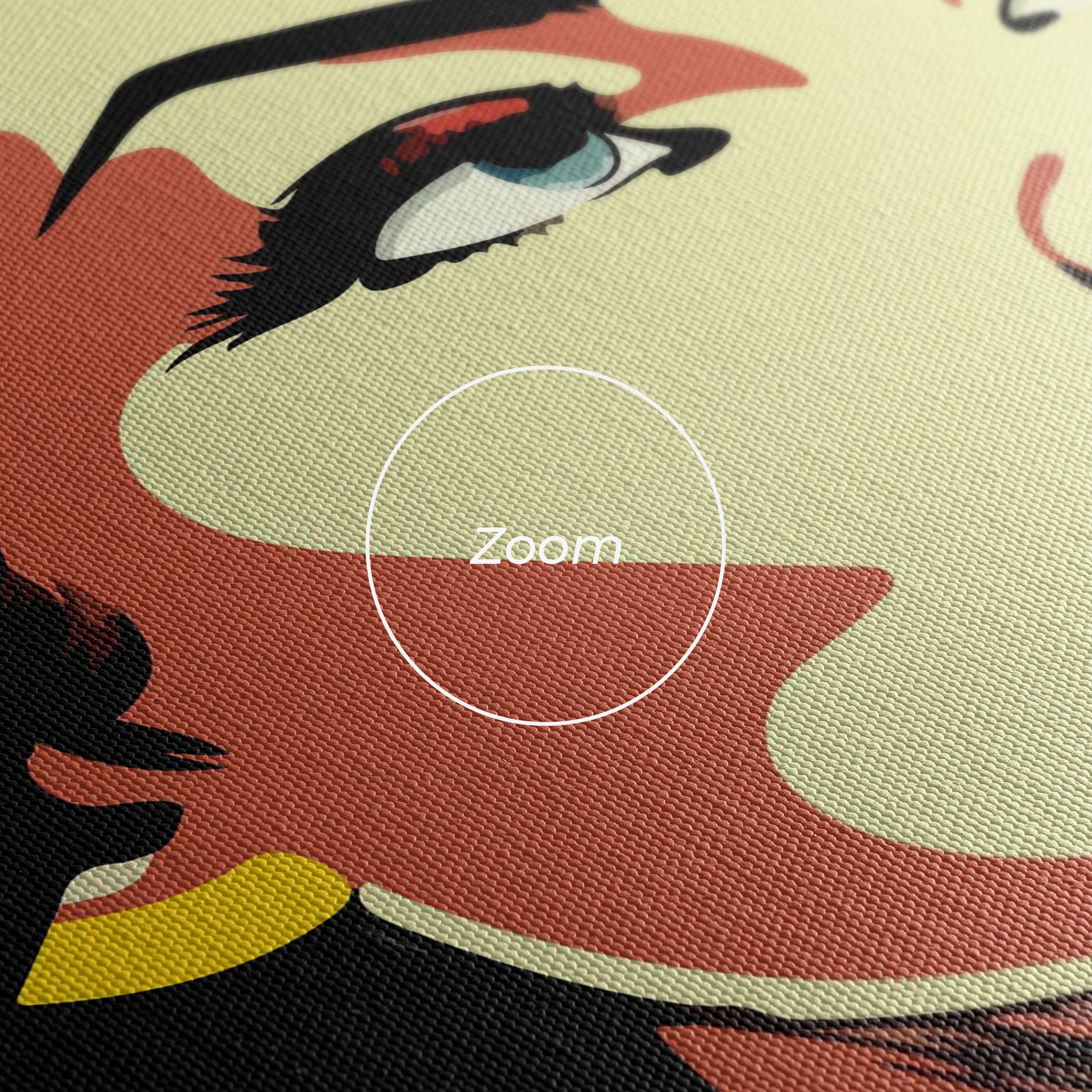 Картина на платно Pop Art Pretty Lady mockup 3