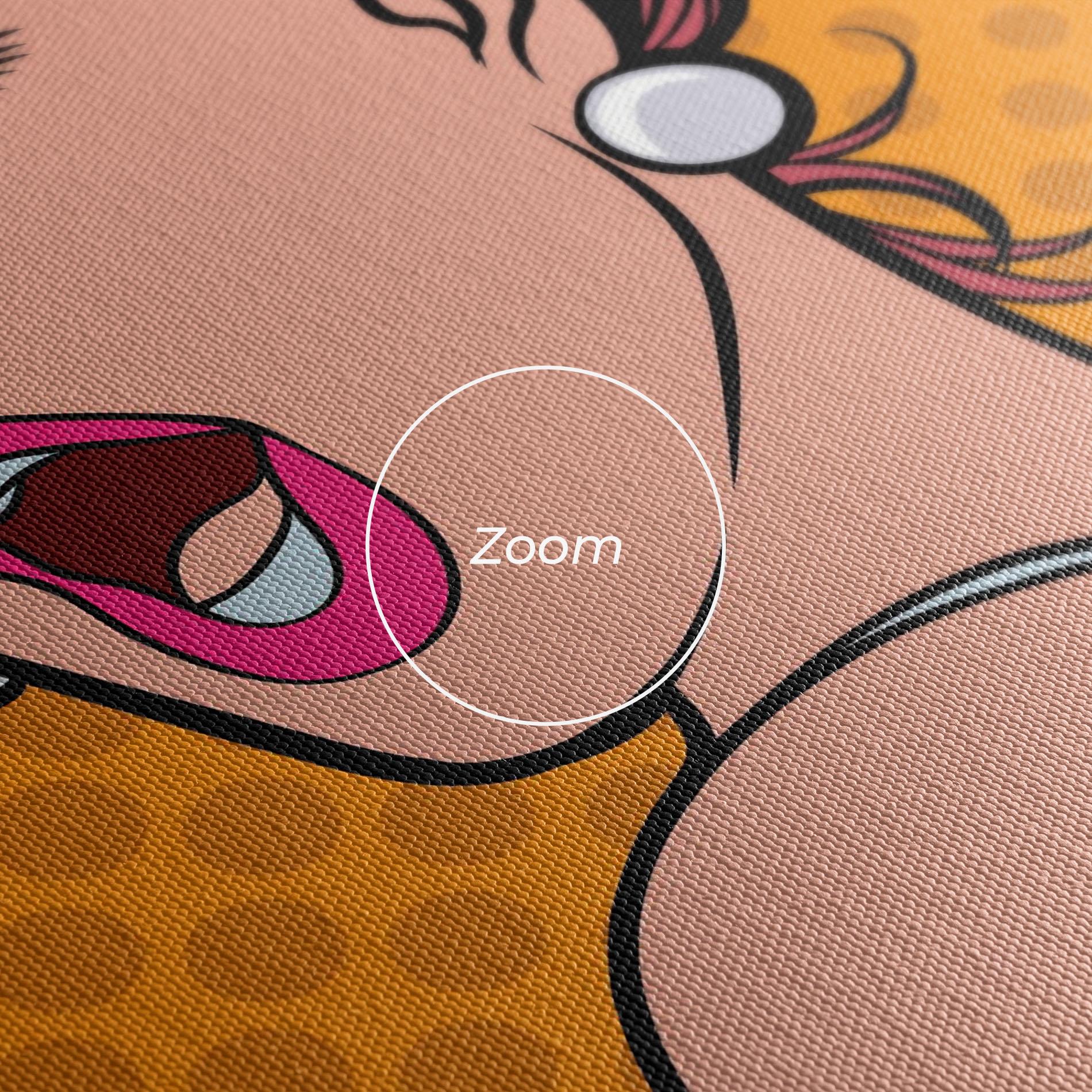 Картина на платно Pop Comic Lady mockup 3