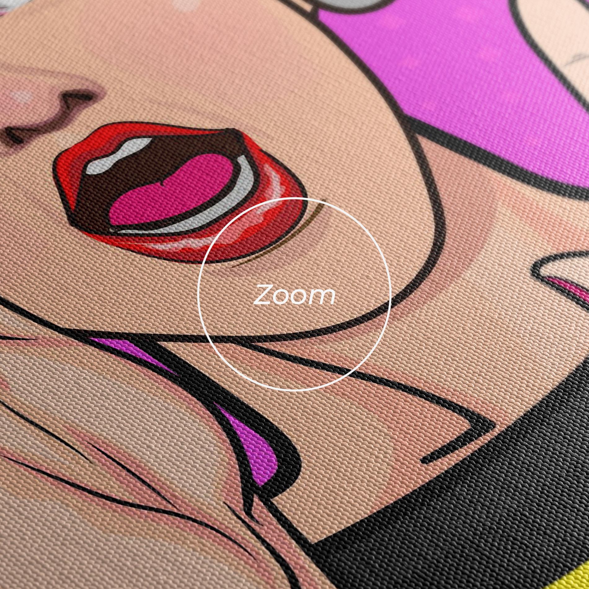 Картина на платно Surprised Pop Woman mockup 3