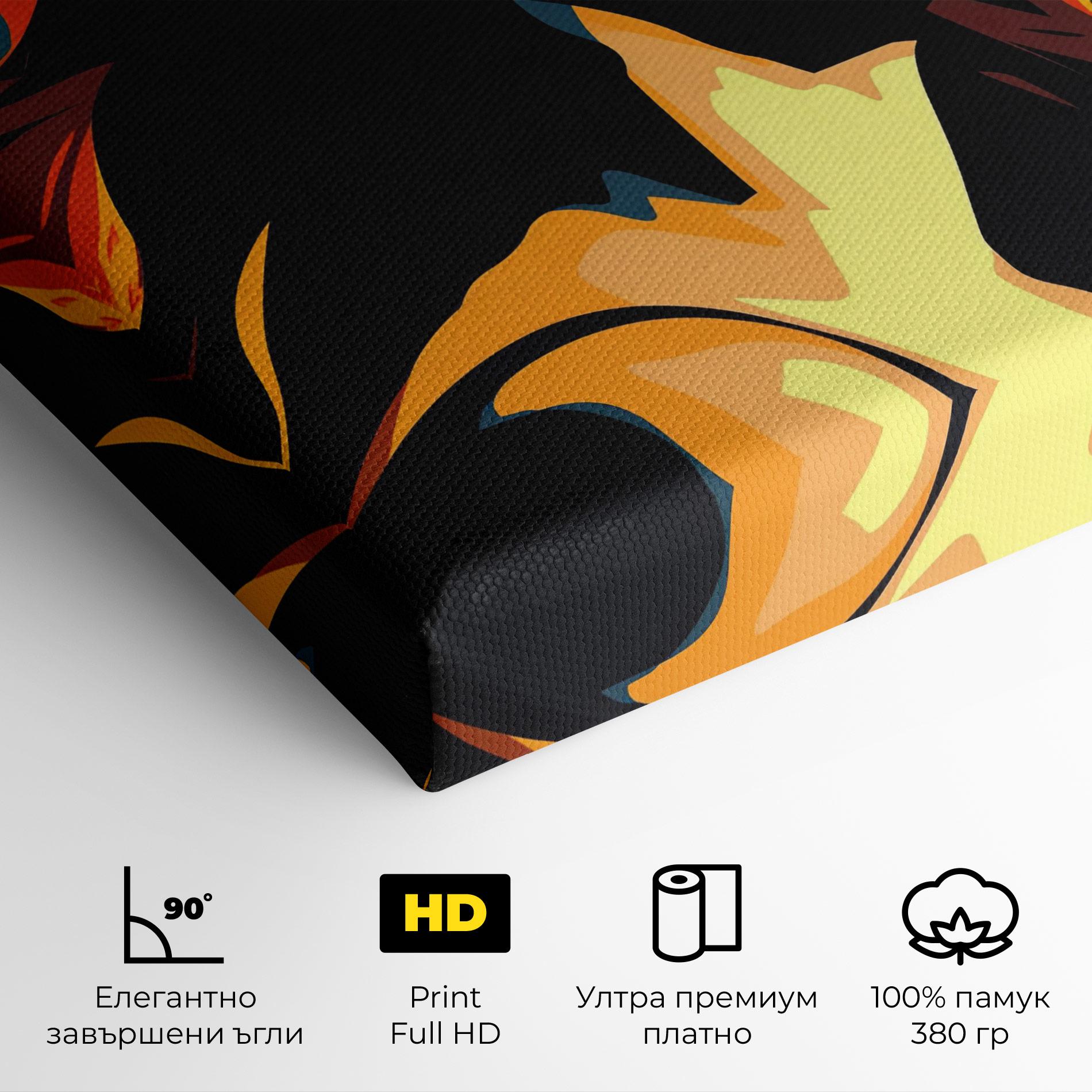 Картина на платно Blue Yellow Pop Art mockup 4