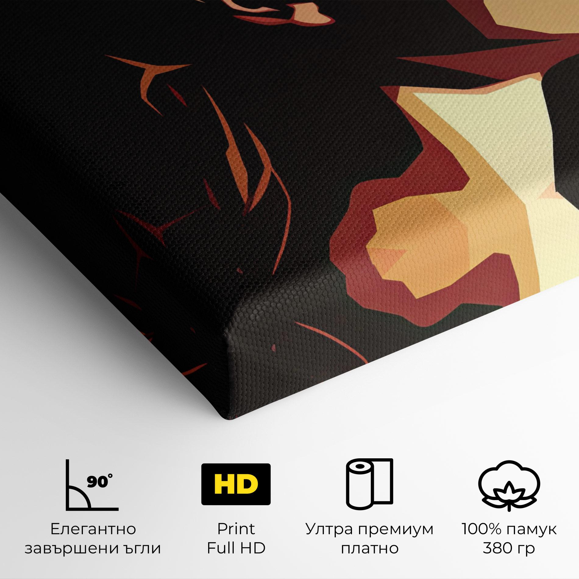 Картина на платно Cream Red Pop Art mockup 4