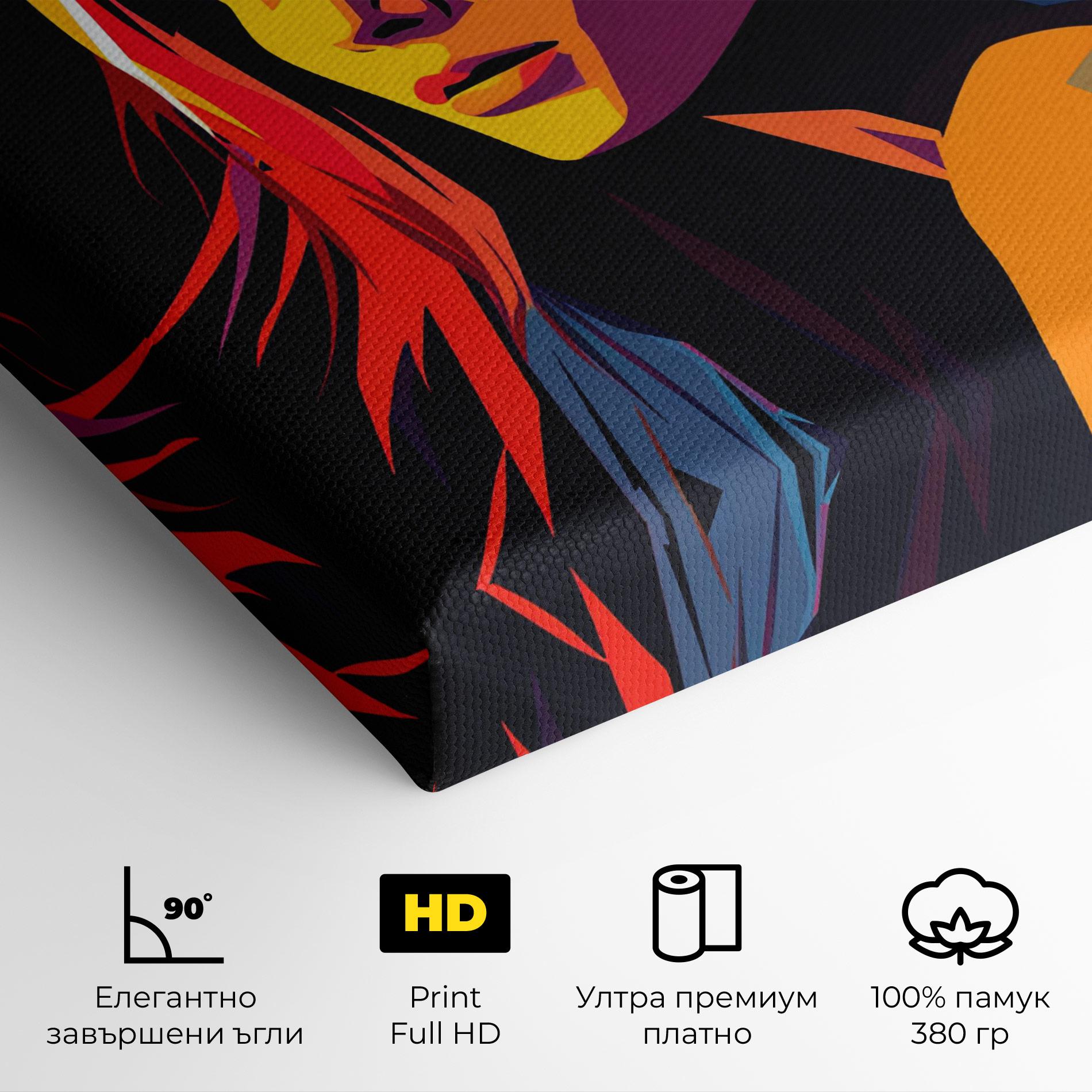 Картина на платно Orange Pop Light mockup 4