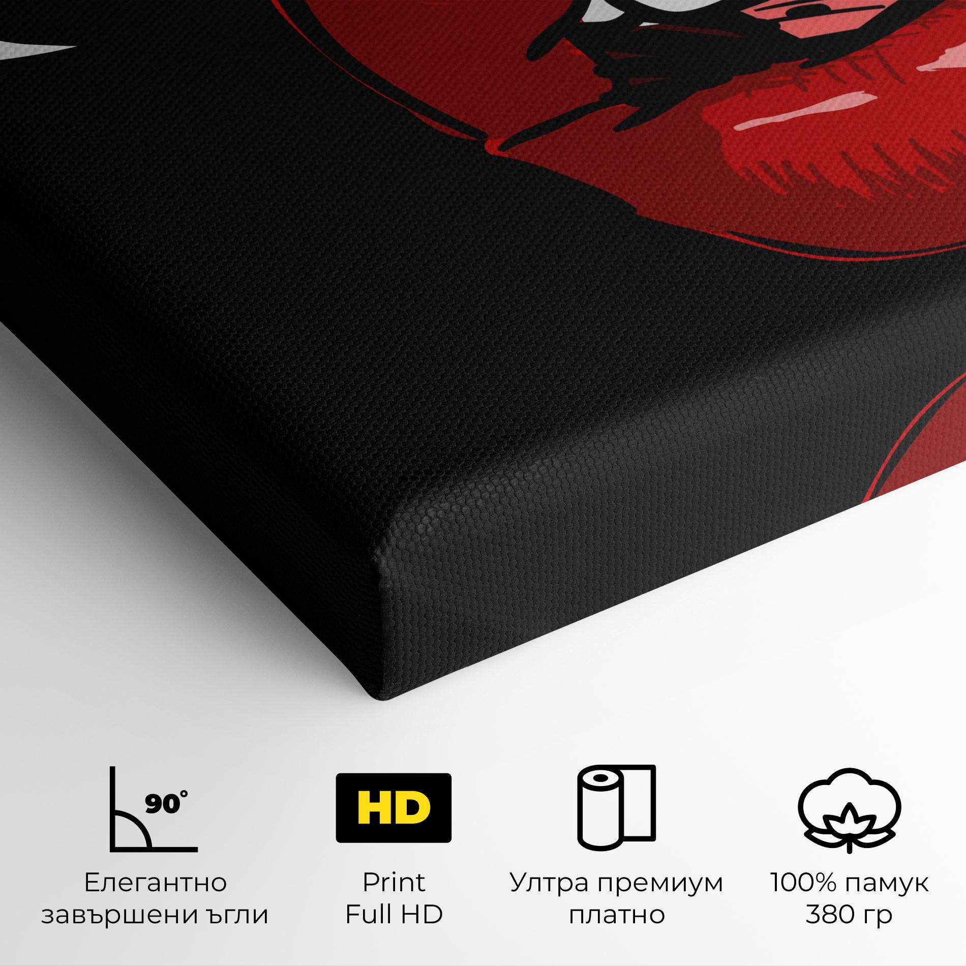 Картина на платно Pop Red Lips mockup 4