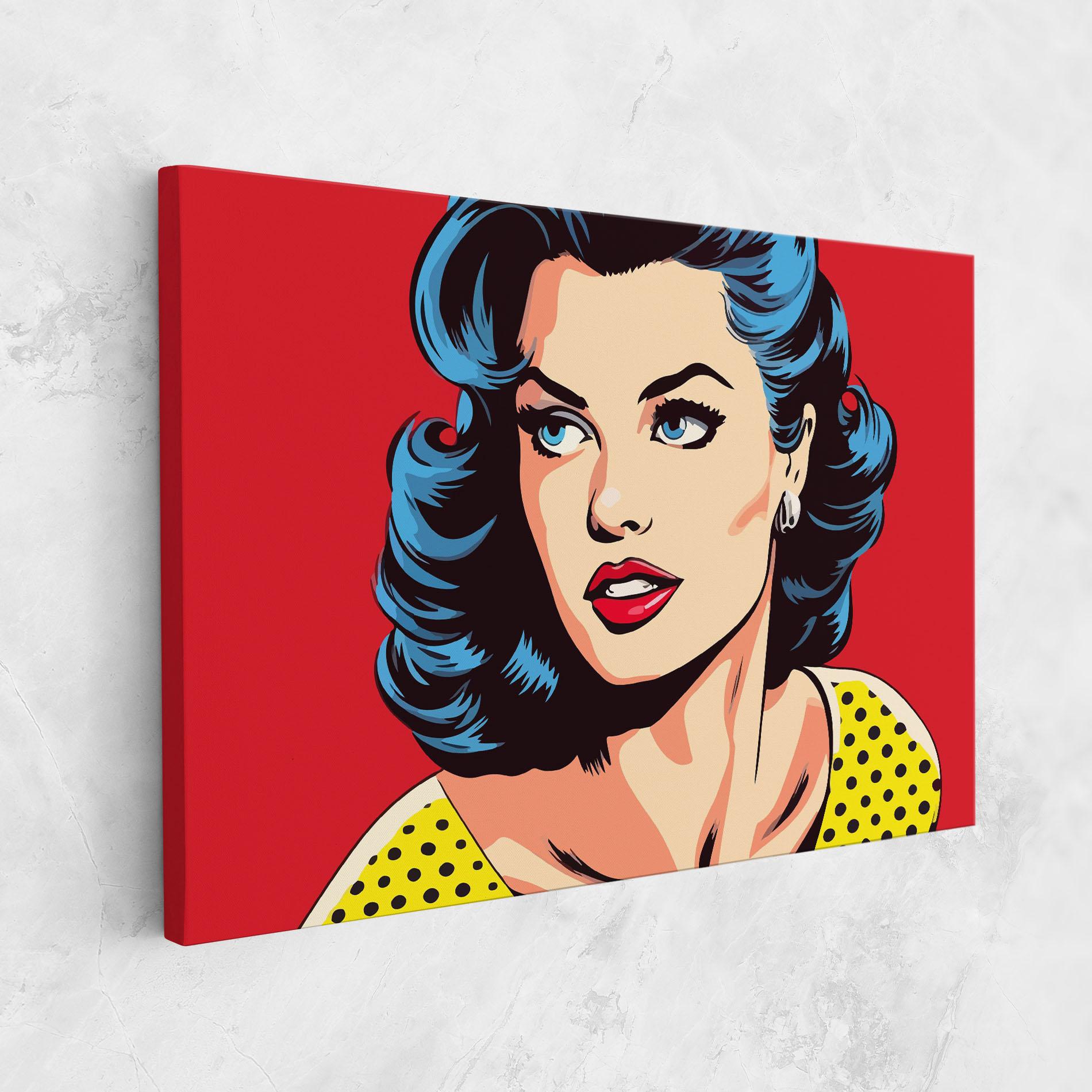 Картина на платно Blue Pop Eyes mockup 1