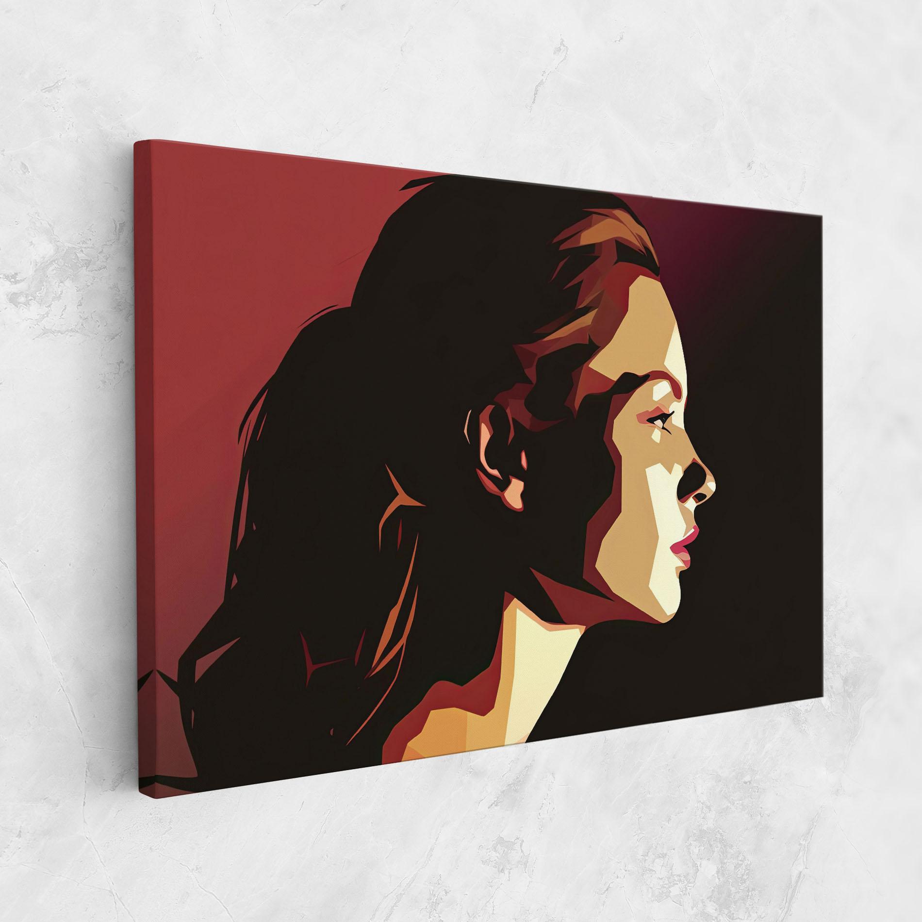 Картина на платно Cream Red Pop Art mockup 1