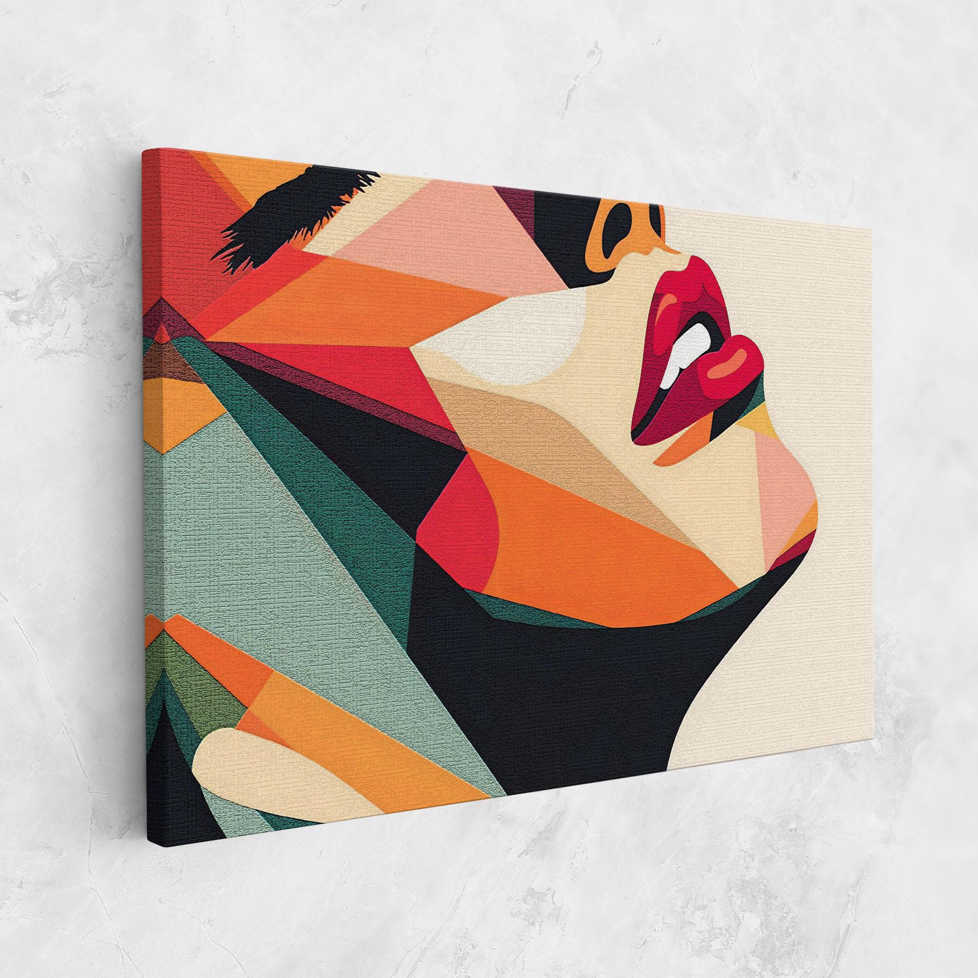 Картина на платно Pop Art Lips mockup 1