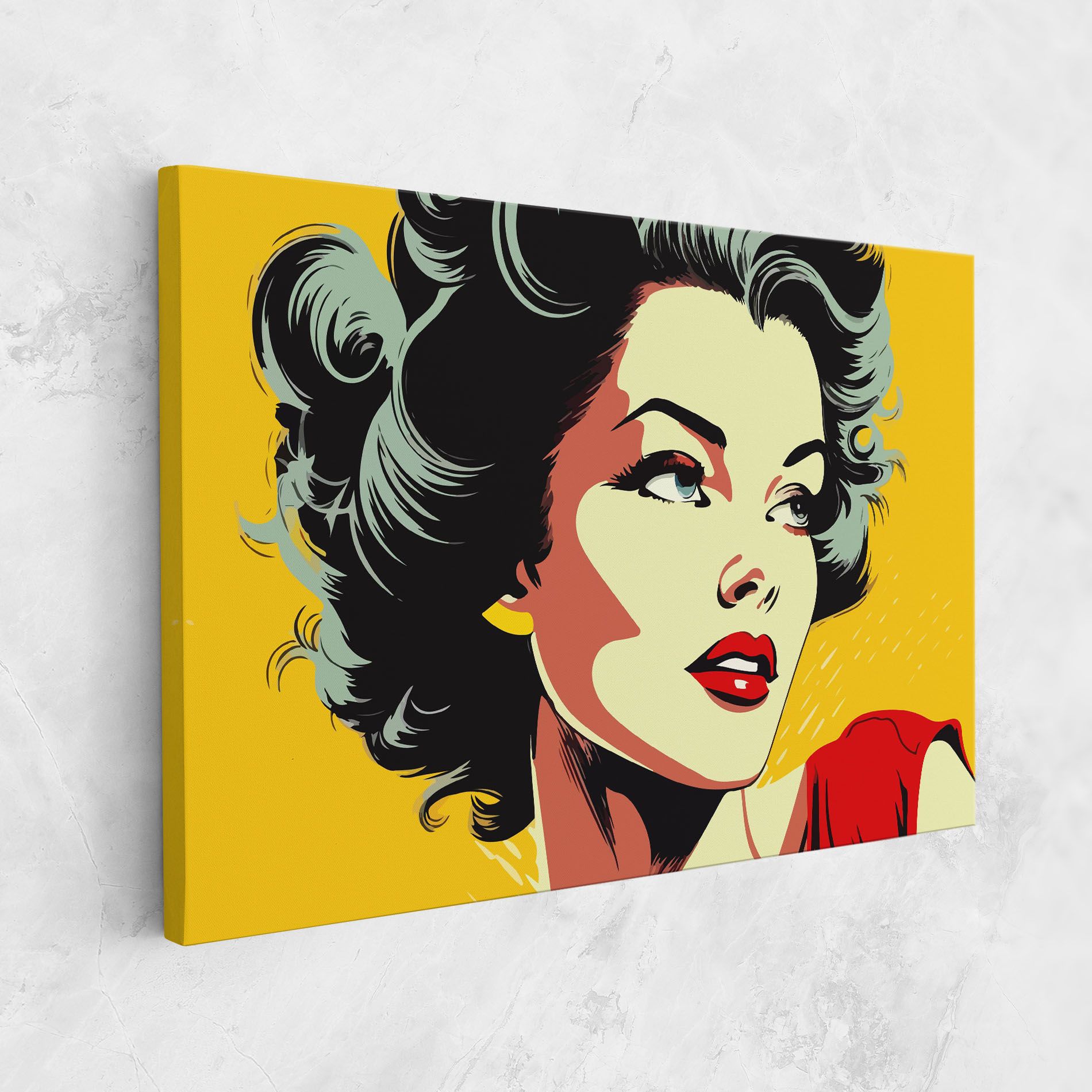 Pop Art Pretty Lady mockup 1