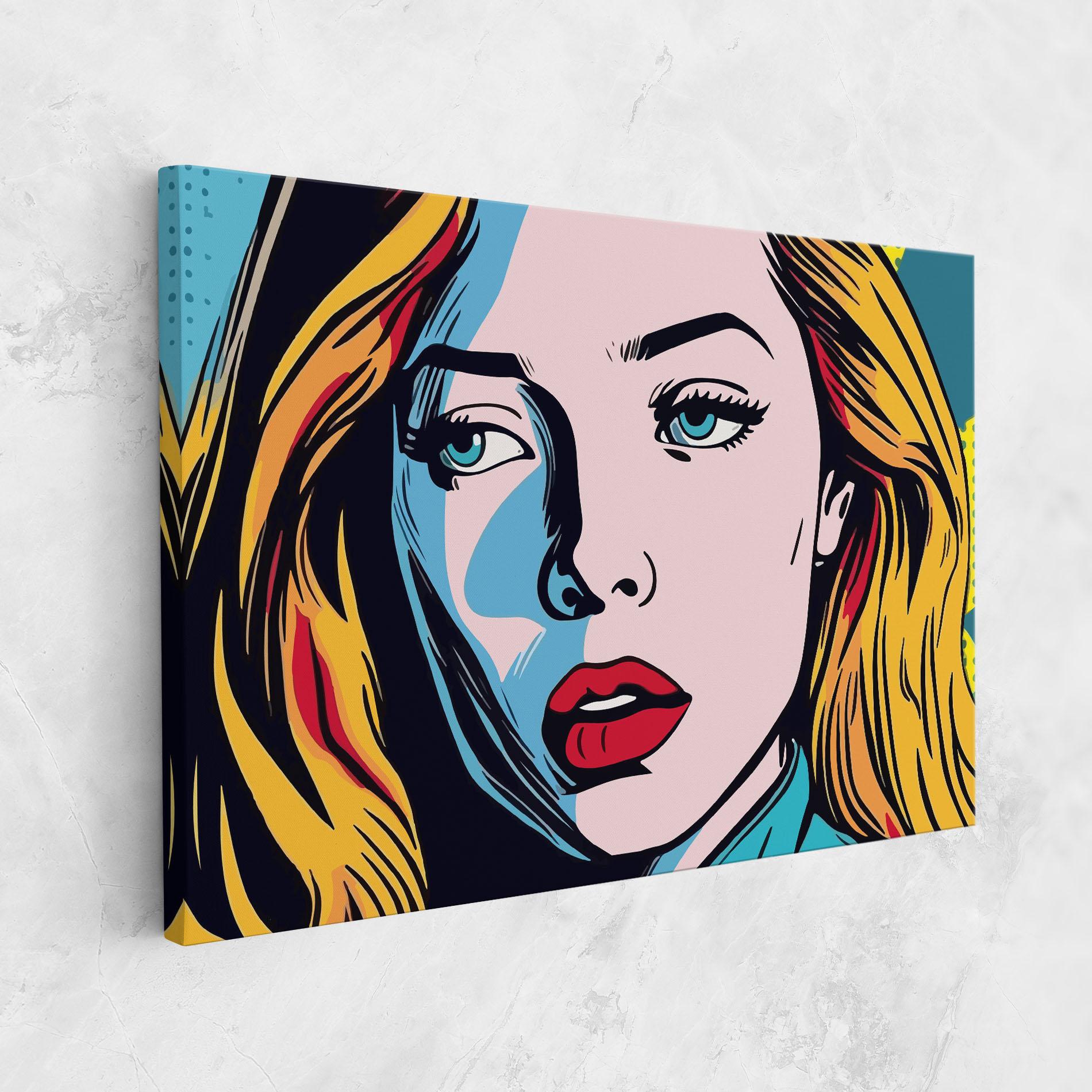 Картина на платно Pop Woman Art mockup 1