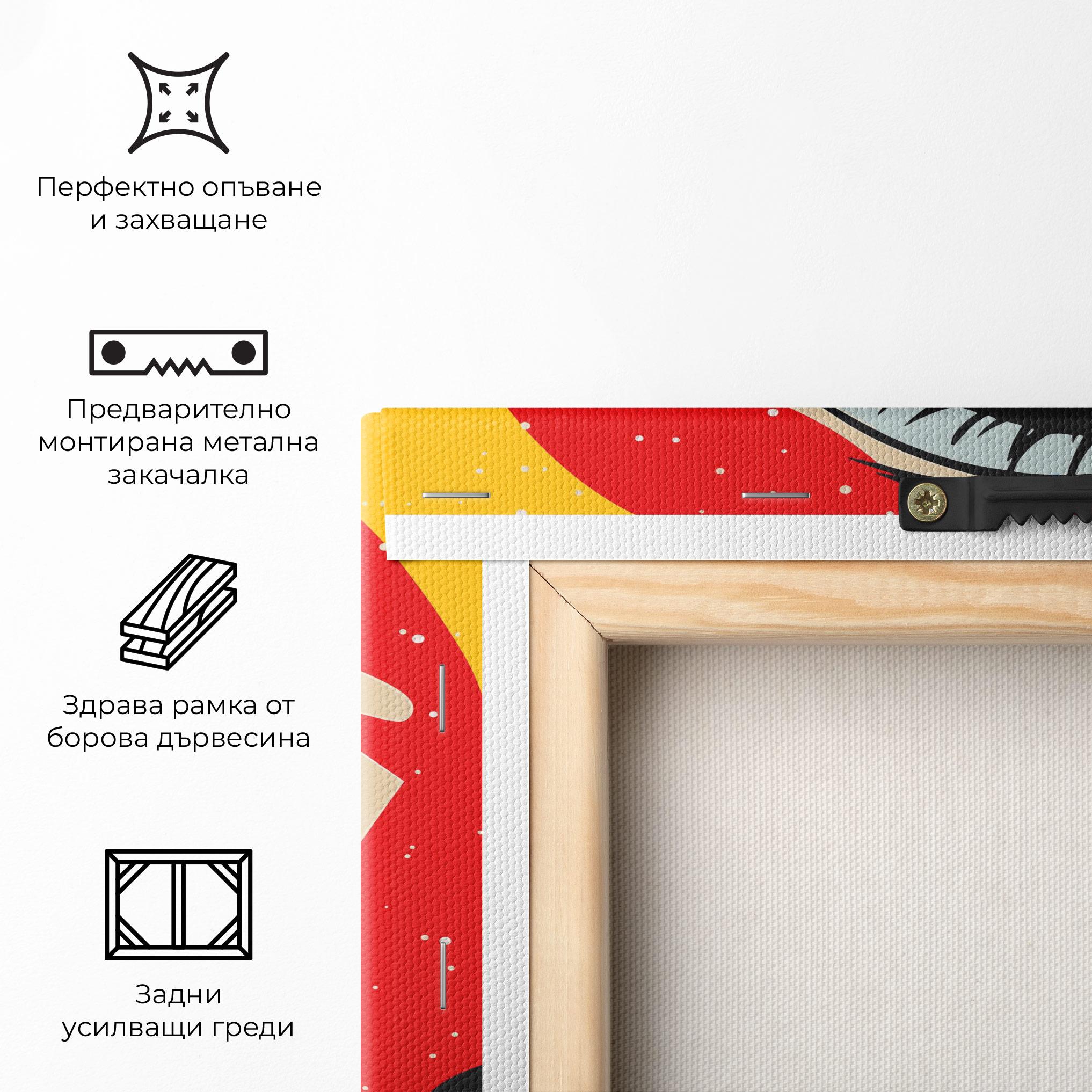 Картина на платно Blue Pop Eye mockup 5