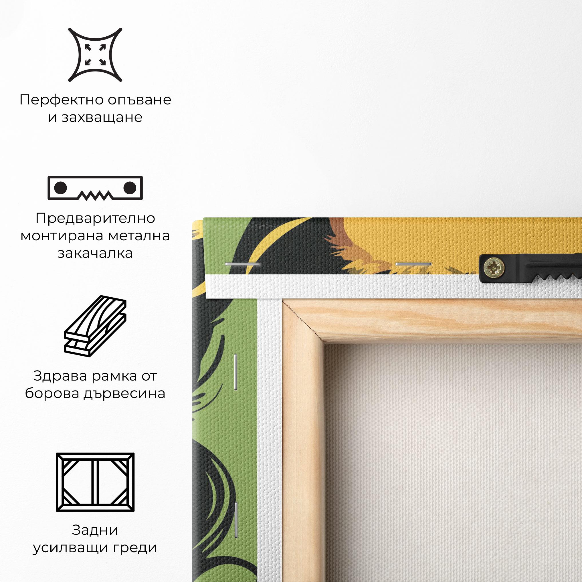 Картина на платно Green Light Pop Lady mockup 5