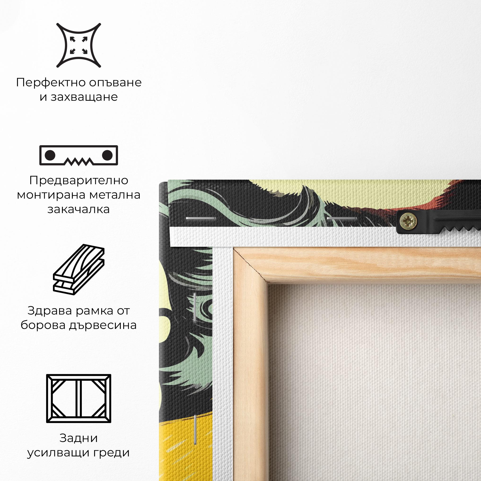 Картина на платно Pop Art Pretty Lady mockup 5