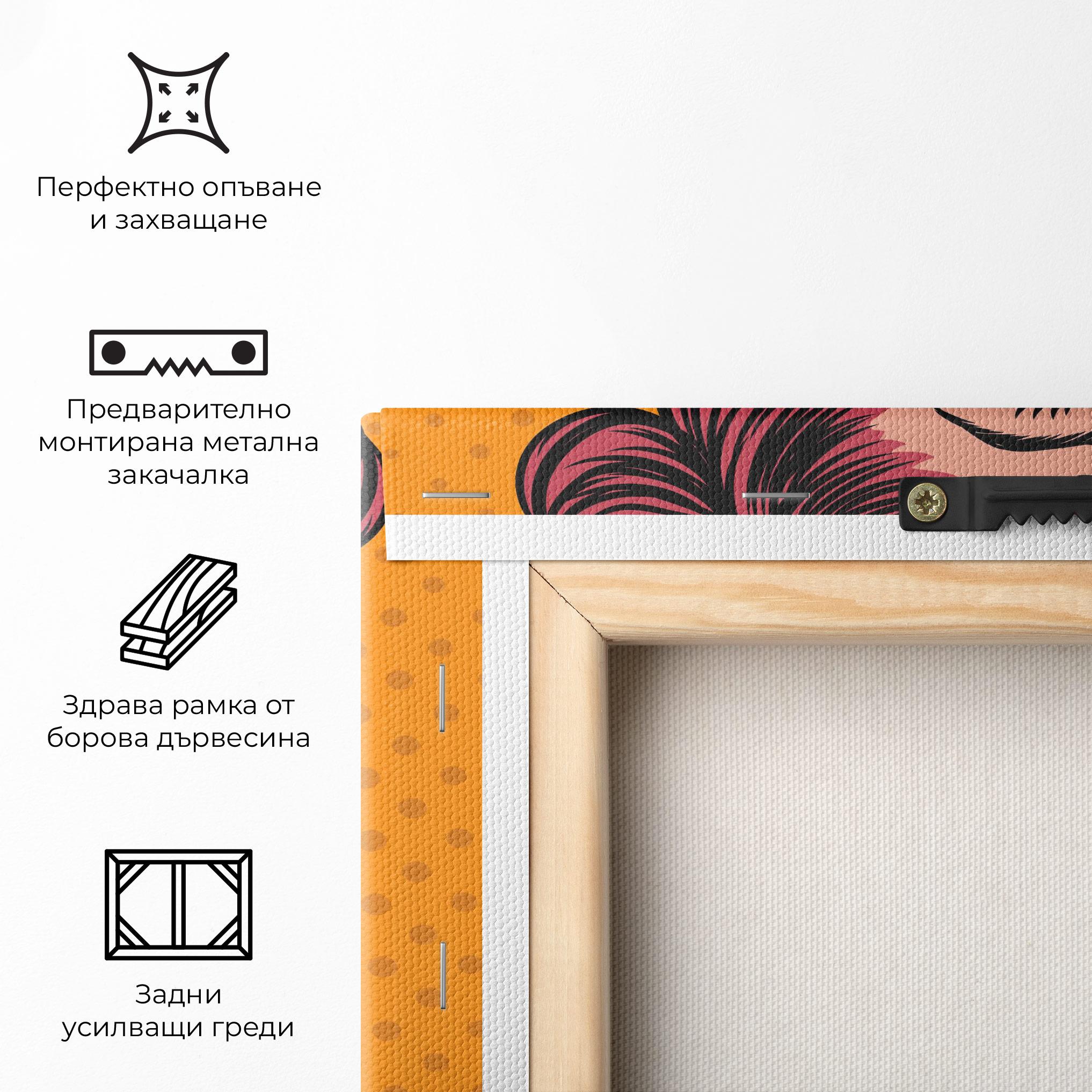 Картина на платно Pop Comic Lady mockup 5