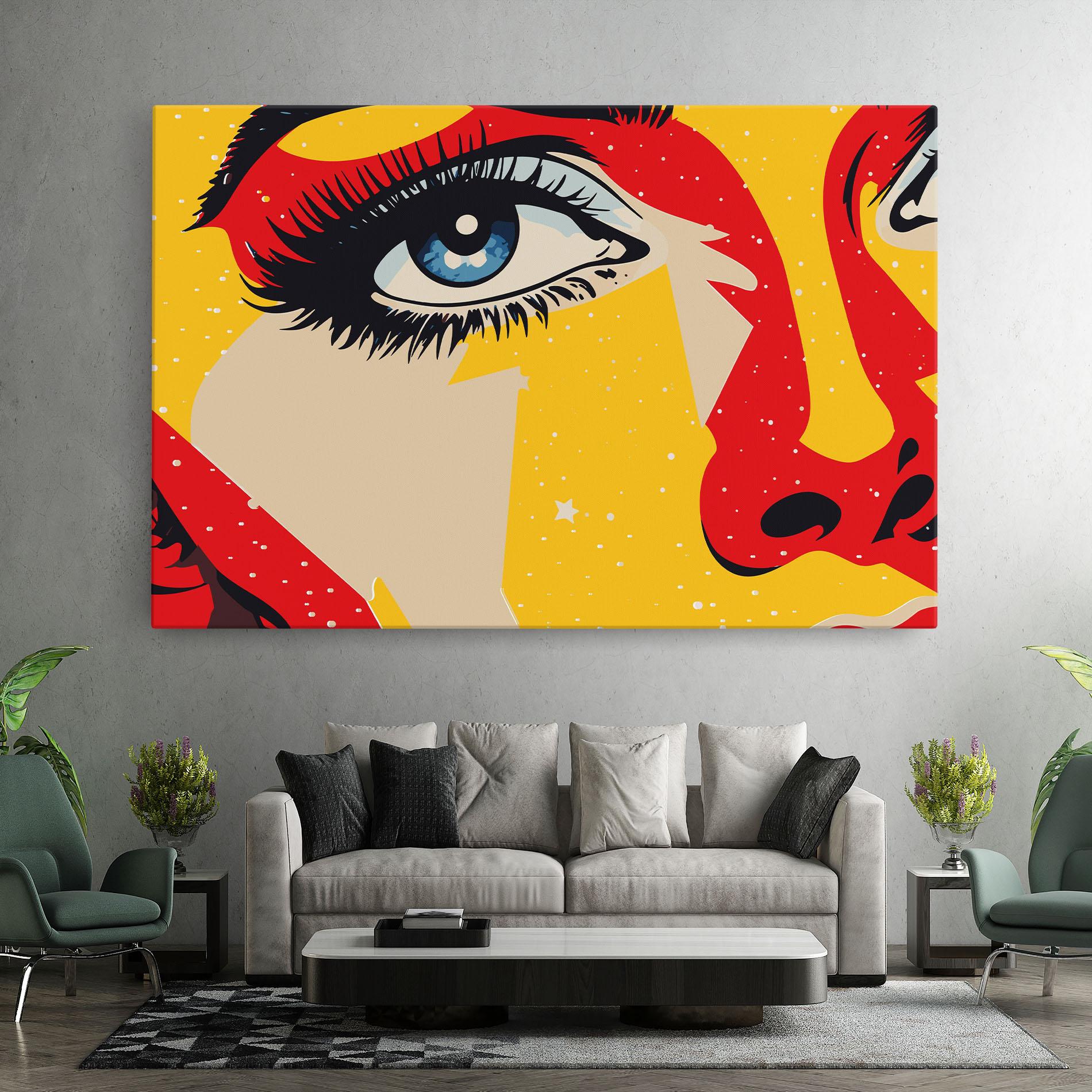 Картина на платно Blue Pop Eye mockup 7