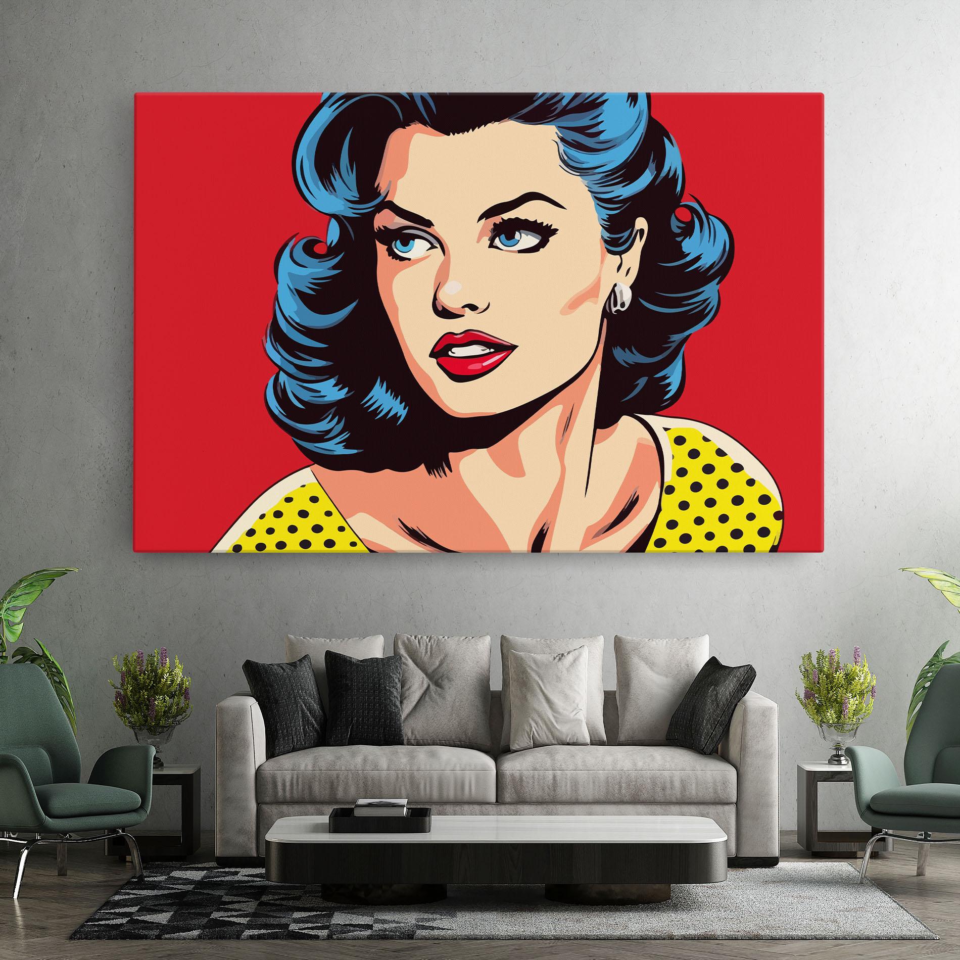 Картина на платно Blue Pop Eyes mockup 7