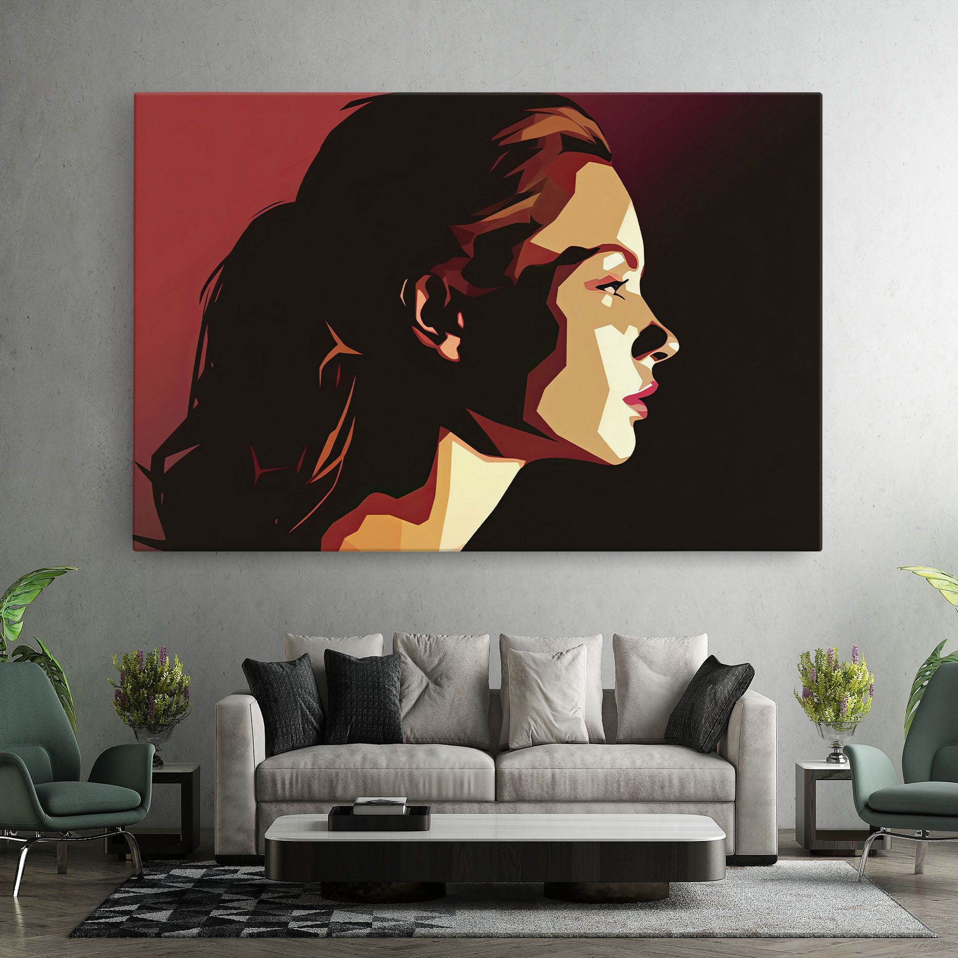 Cream Red Pop Art mockup 7