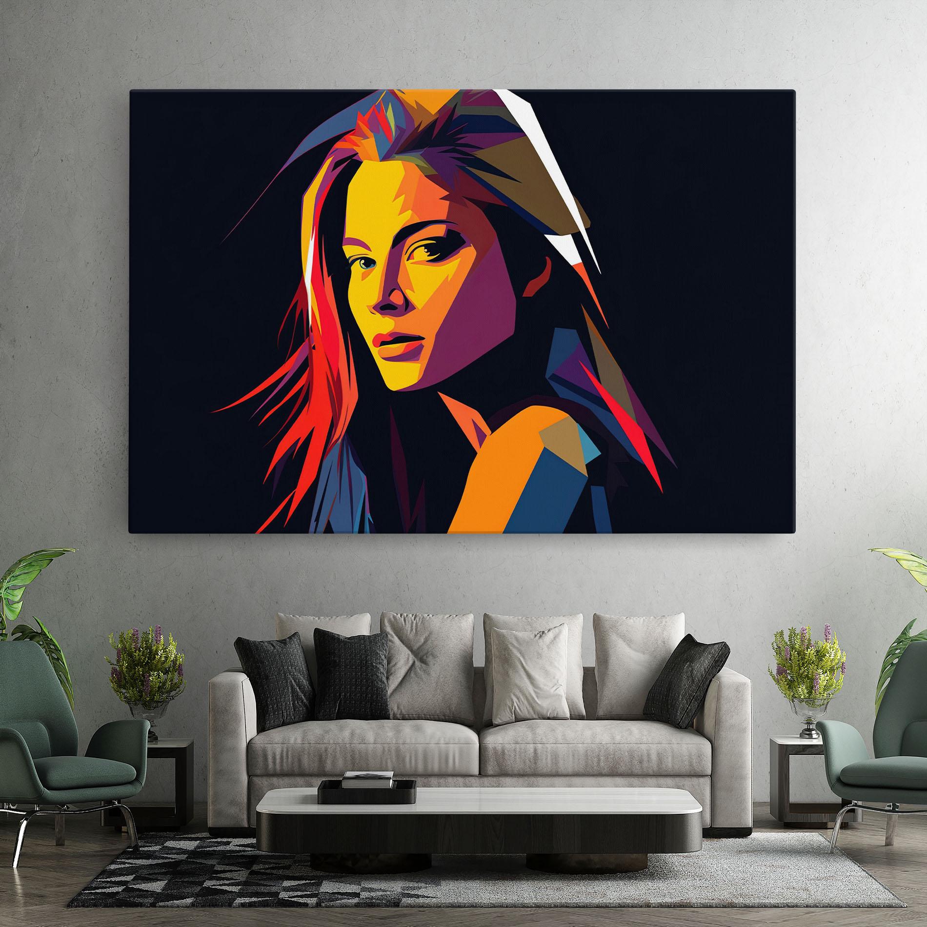 Картина на платно Orange Pop Light mockup 7