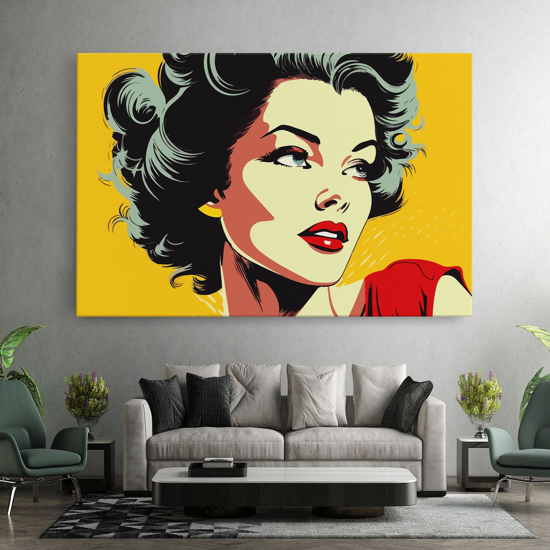 Pop Art Pretty Lady mockup 7