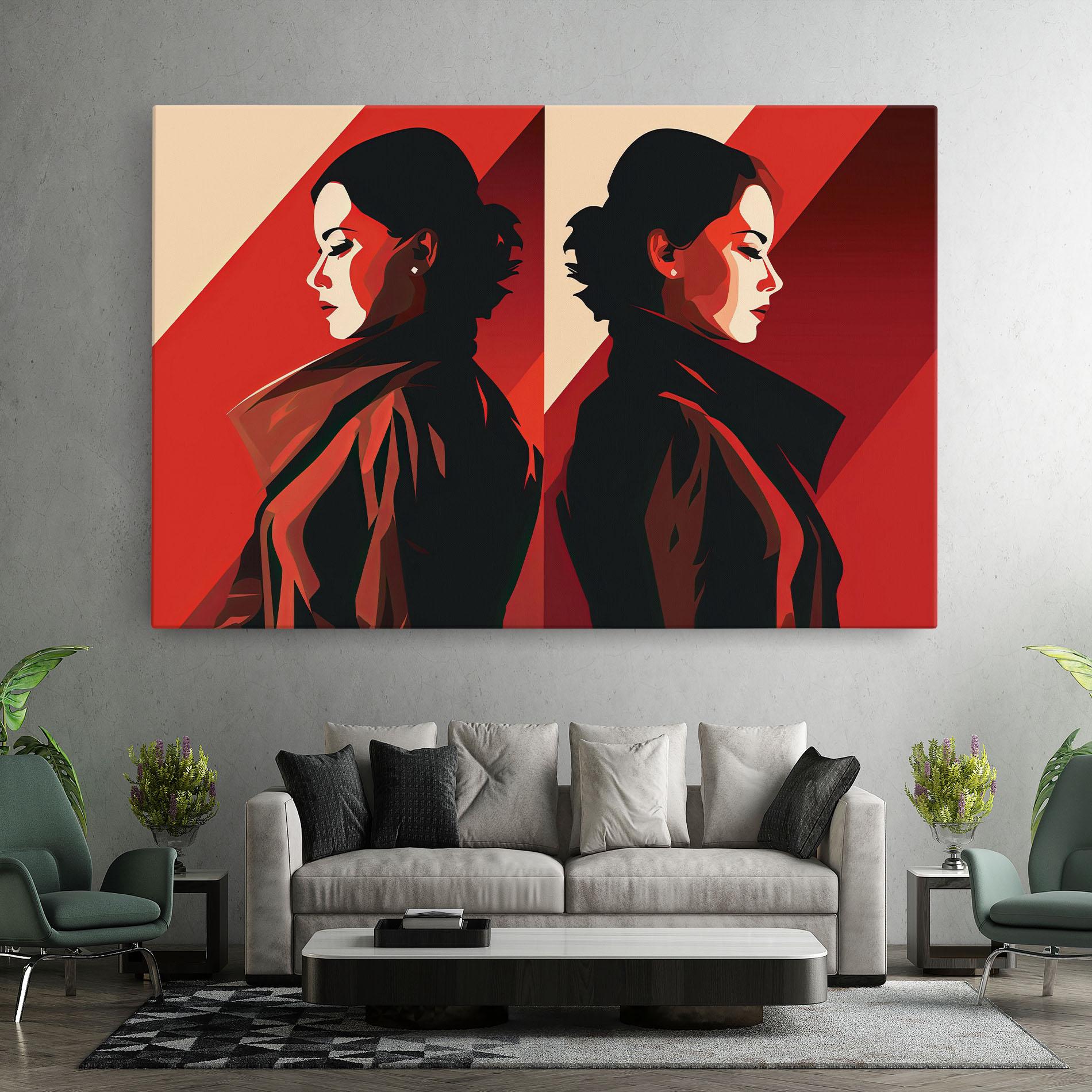 Картина на платно Pop Outfit Lady mockup 7