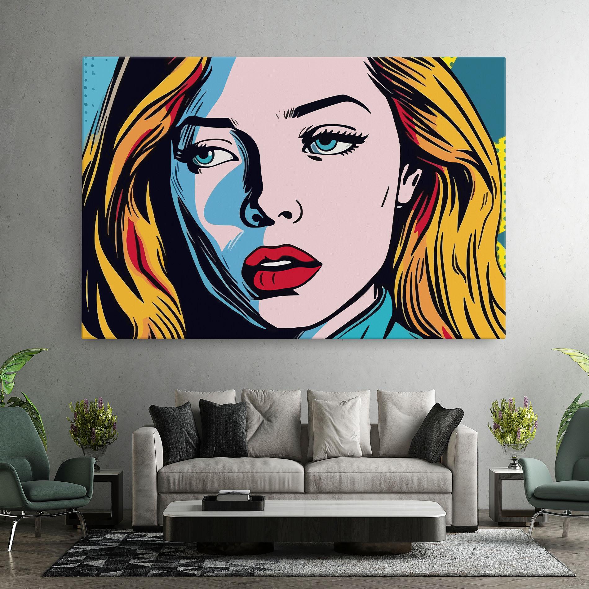 Картина на платно Pop Woman Art mockup 7