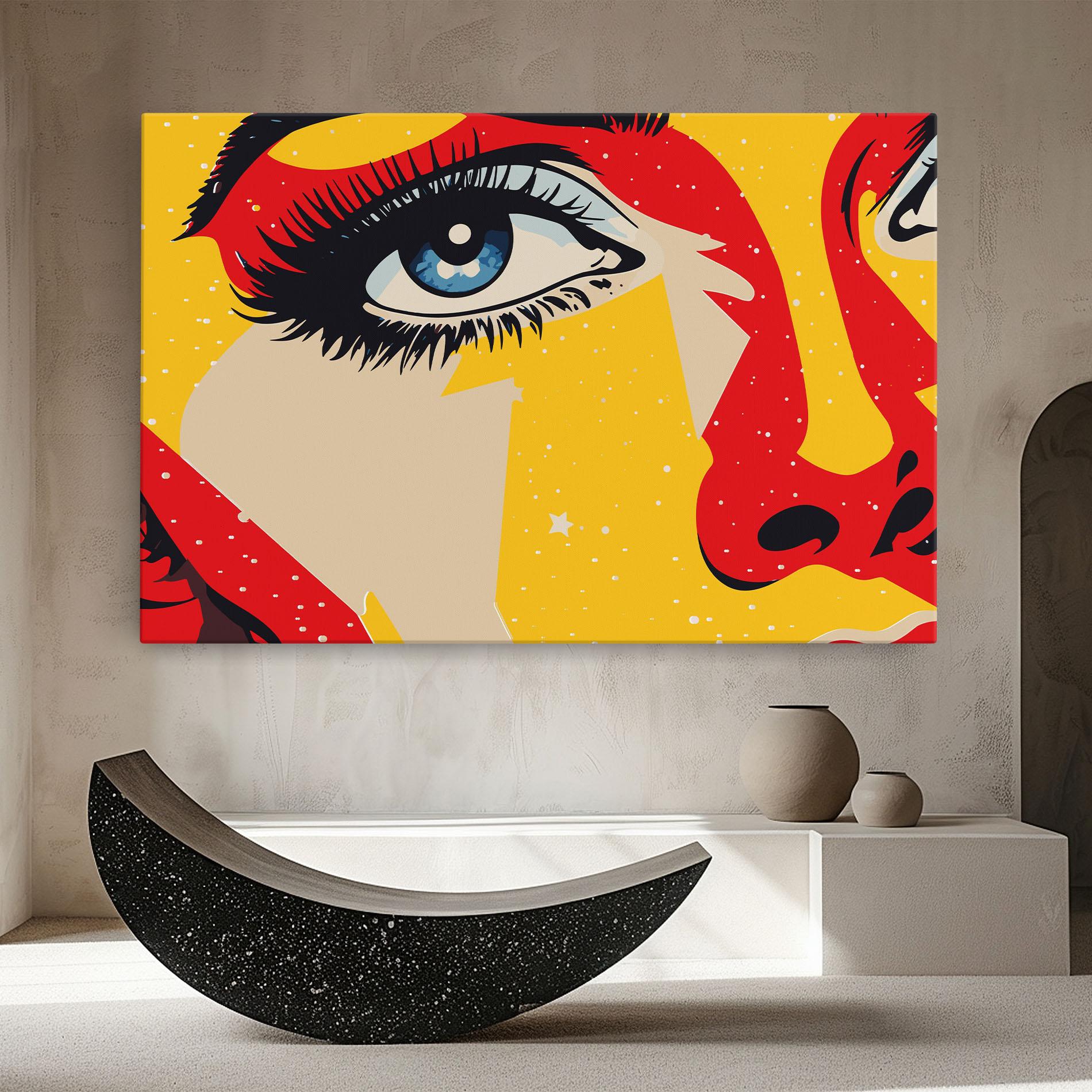 Картина на платно Blue Pop Eye mockup 8