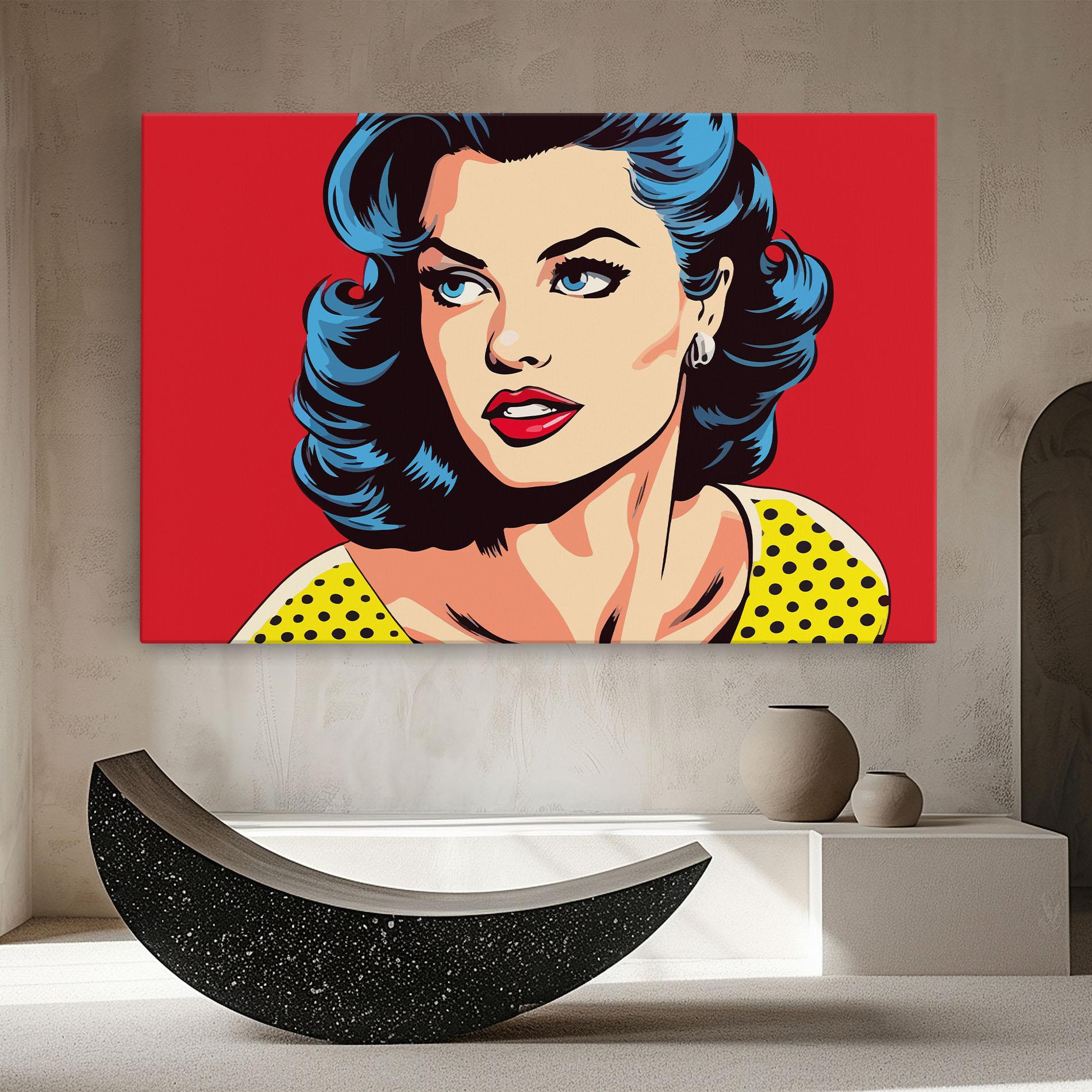 Картина на платно Blue Pop Eyes mockup 8