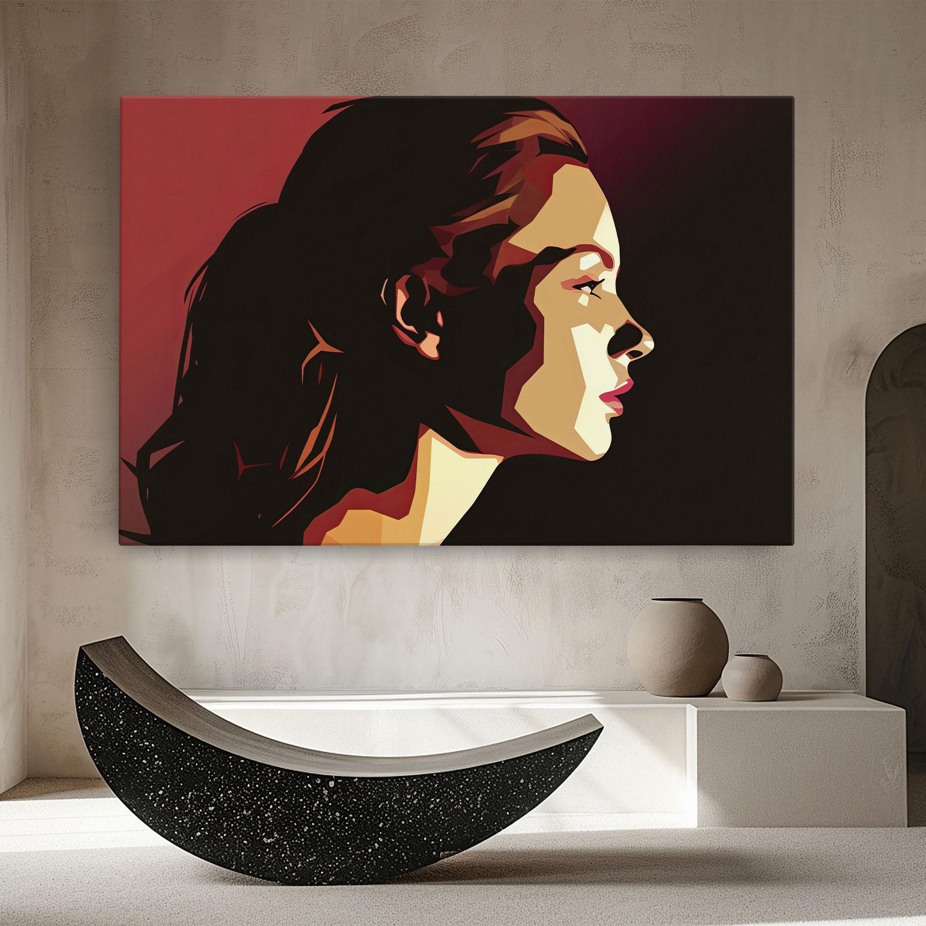 Картина на платно Cream Red Pop Art mockup 8