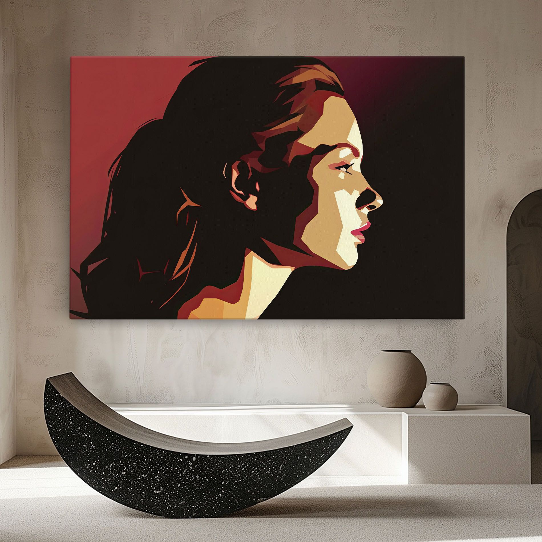 Cream Red Pop Art mockup 8