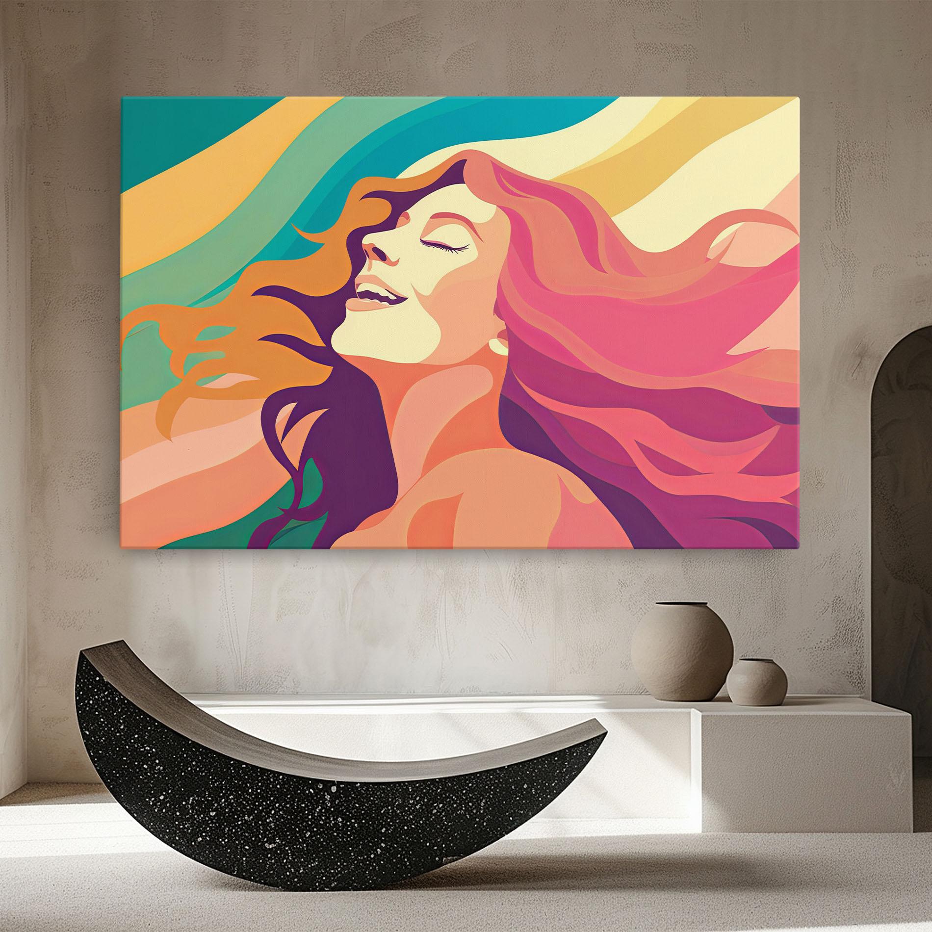 Картина на платно Pink Pop Hair mockup 8