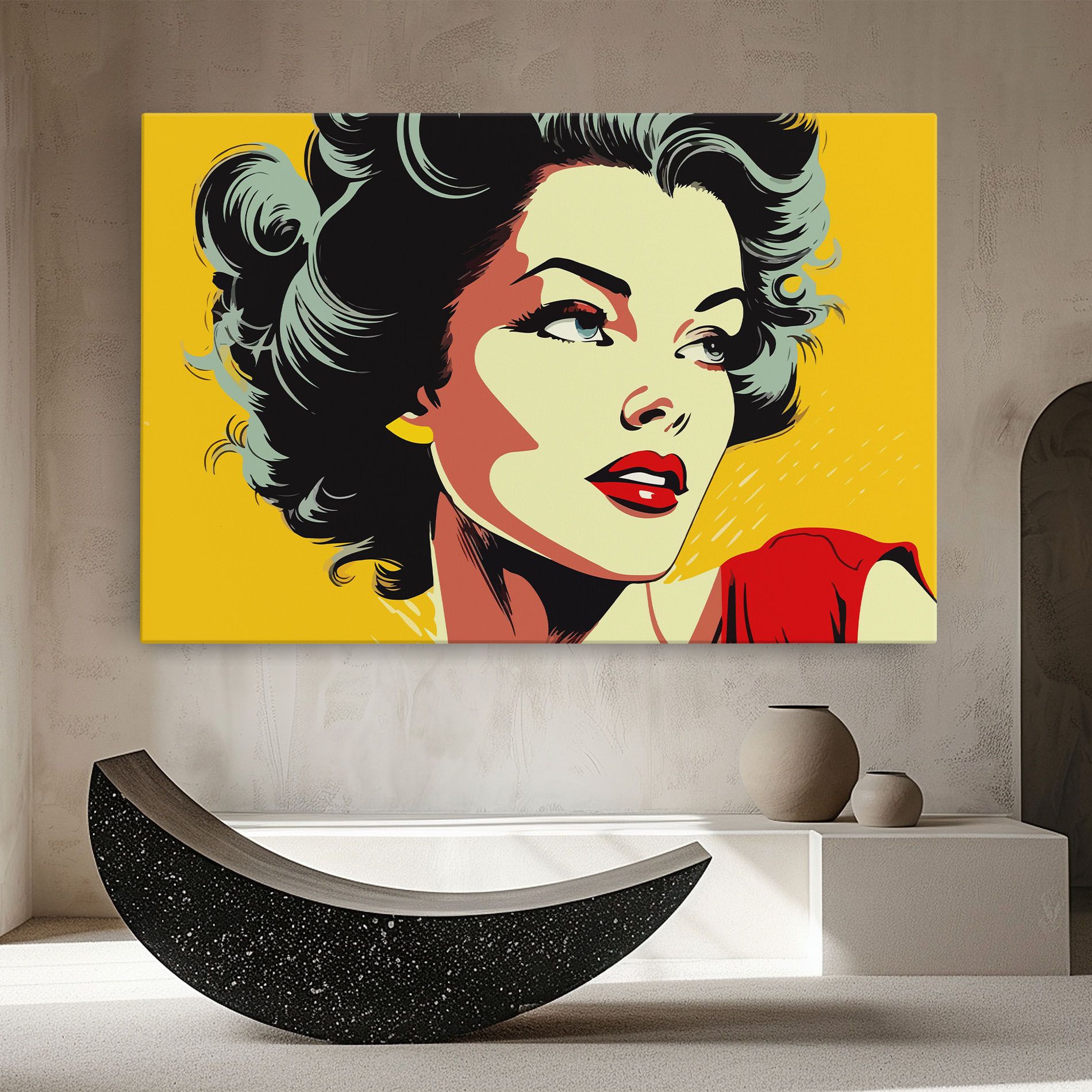 Pop Art Pretty Lady mockup 8