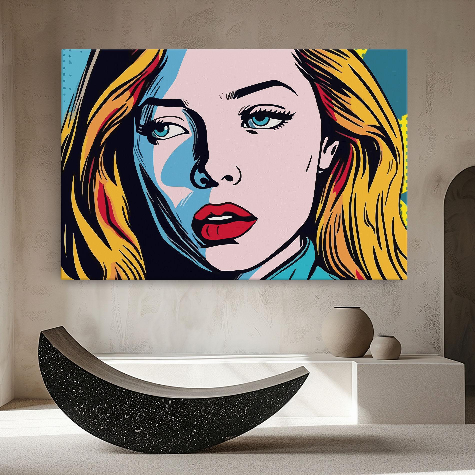 Картина на платно Pop Woman Art mockup 8