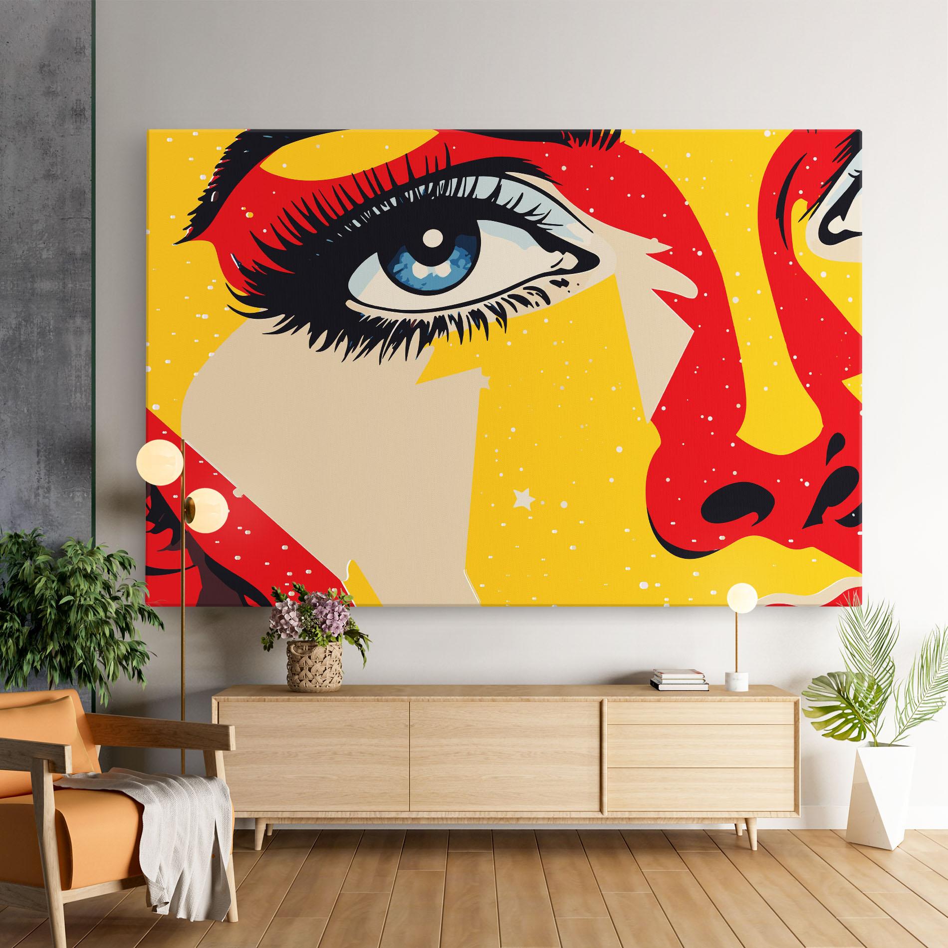 Картина на платно Blue Pop Eye mockup 9