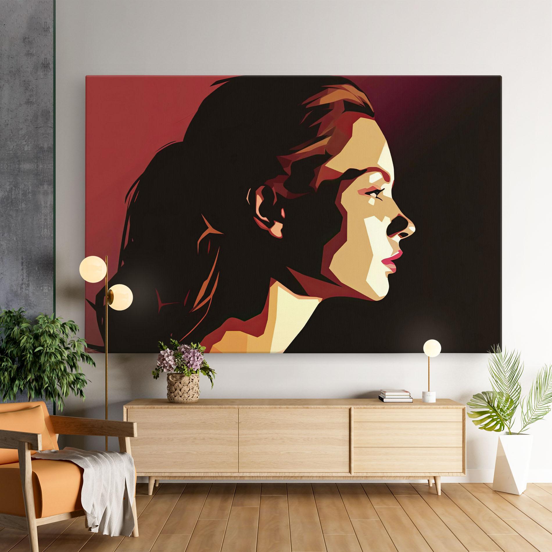 Картина на платно Cream Red Pop Art mockup 9